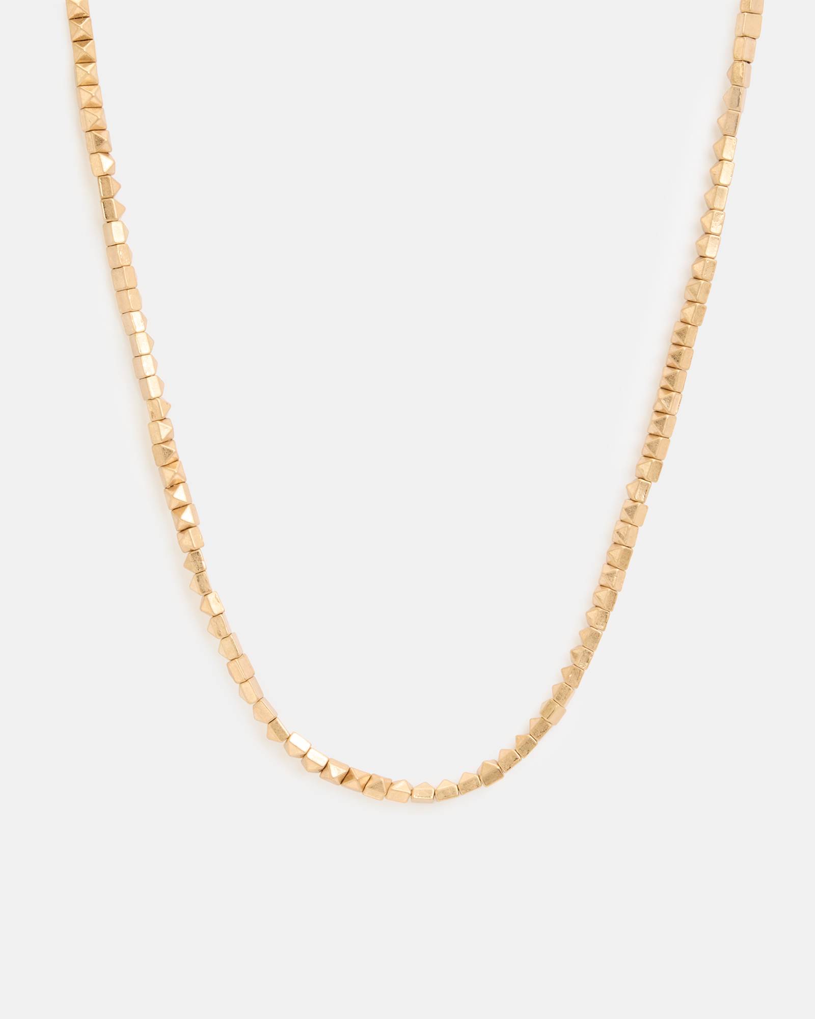 Kay Pyramid Studded Necklace WARM BRASS | ALLSAINTS
