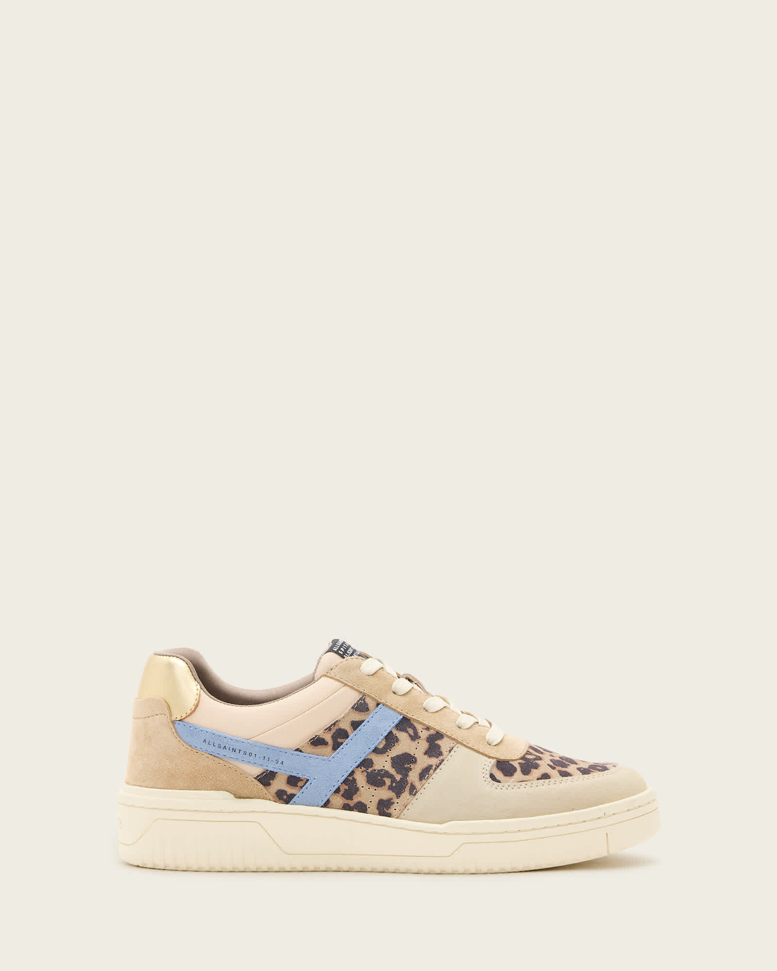 Vix Low Top Round Toe Suede Sneakers SAND BROWN/BLUE | ALLSAINTS US