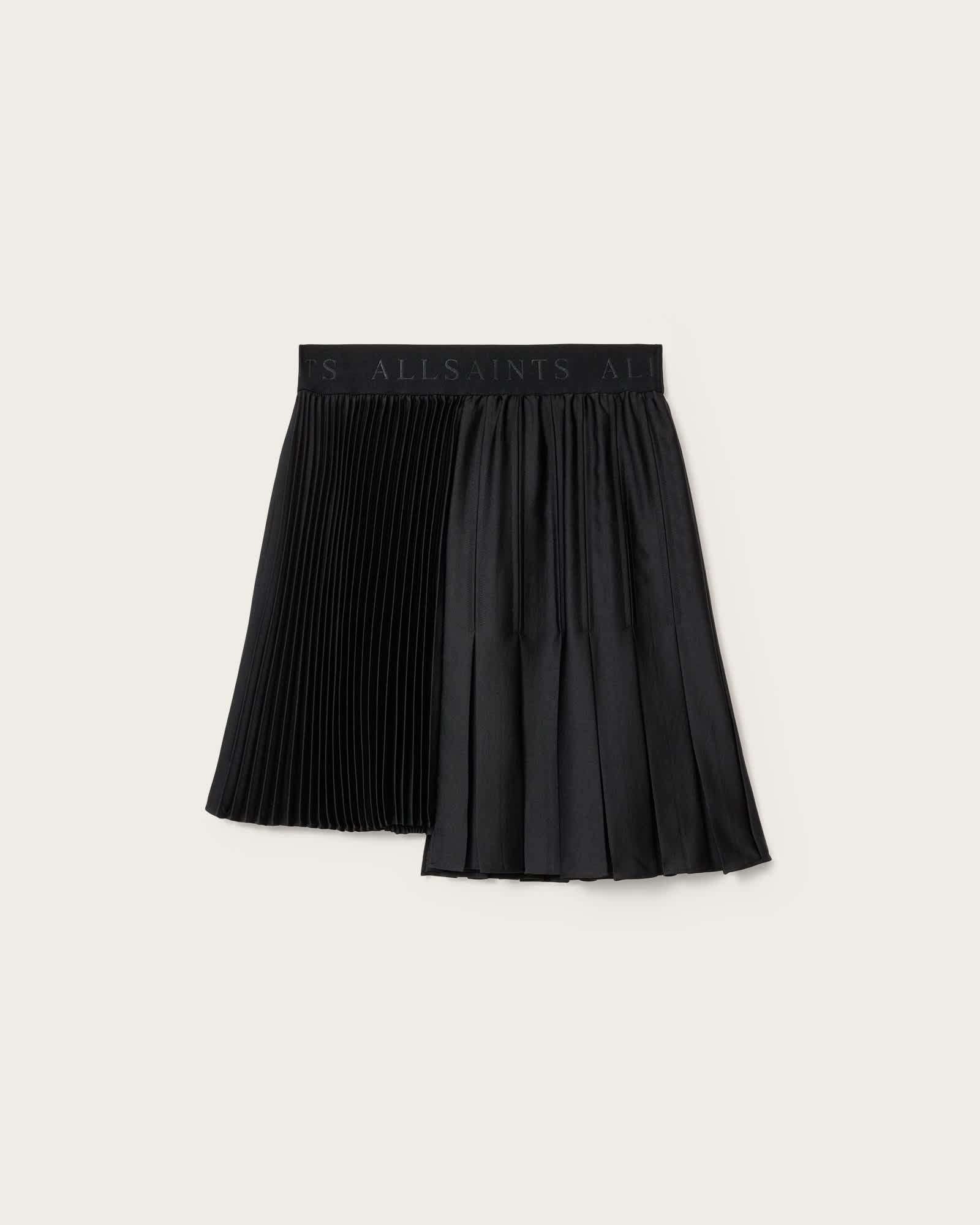 Jax Asymmetric Mini Skirt Black | ALLSAINTS US