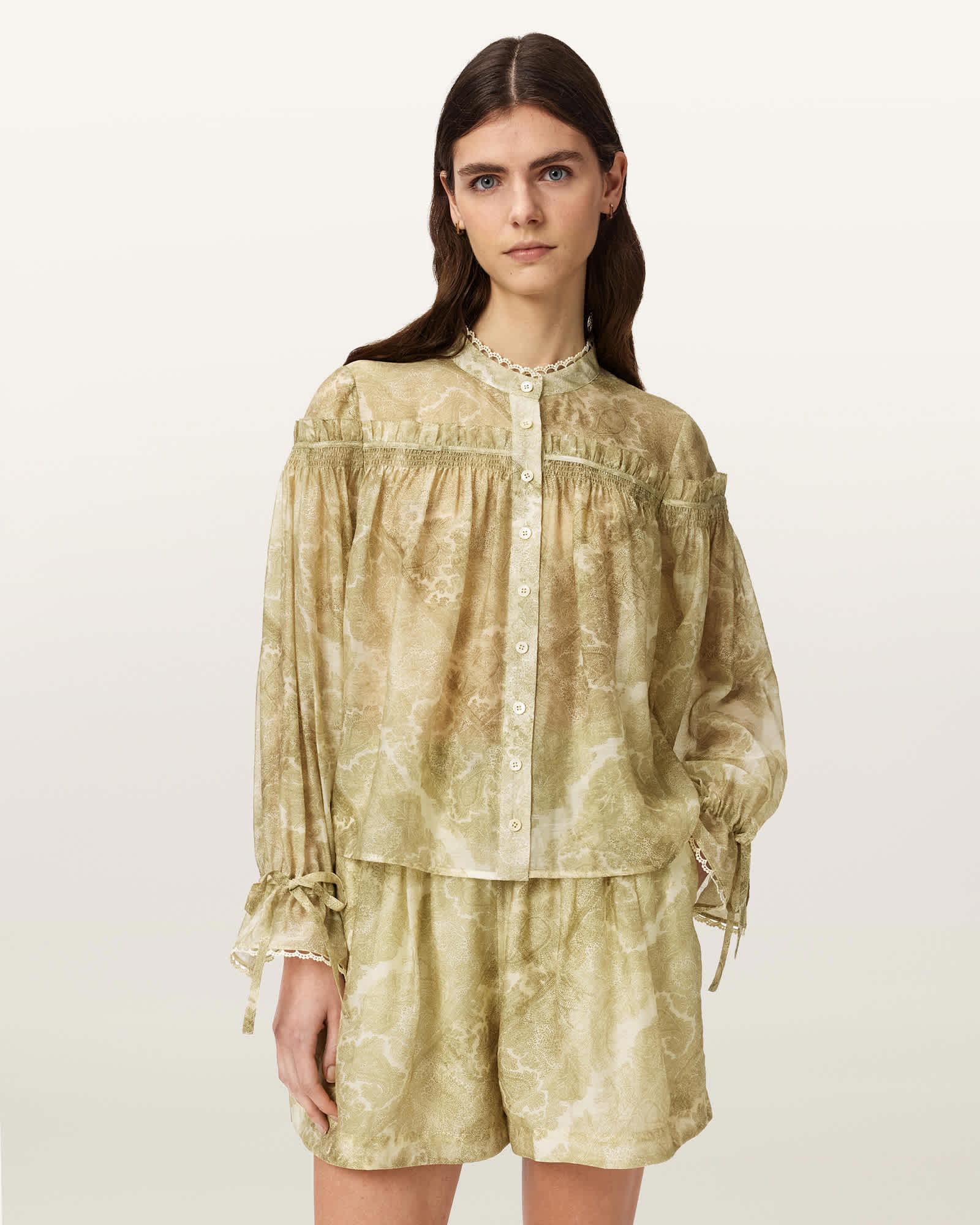 Delphine Relaxed Fit Gathered Shirt