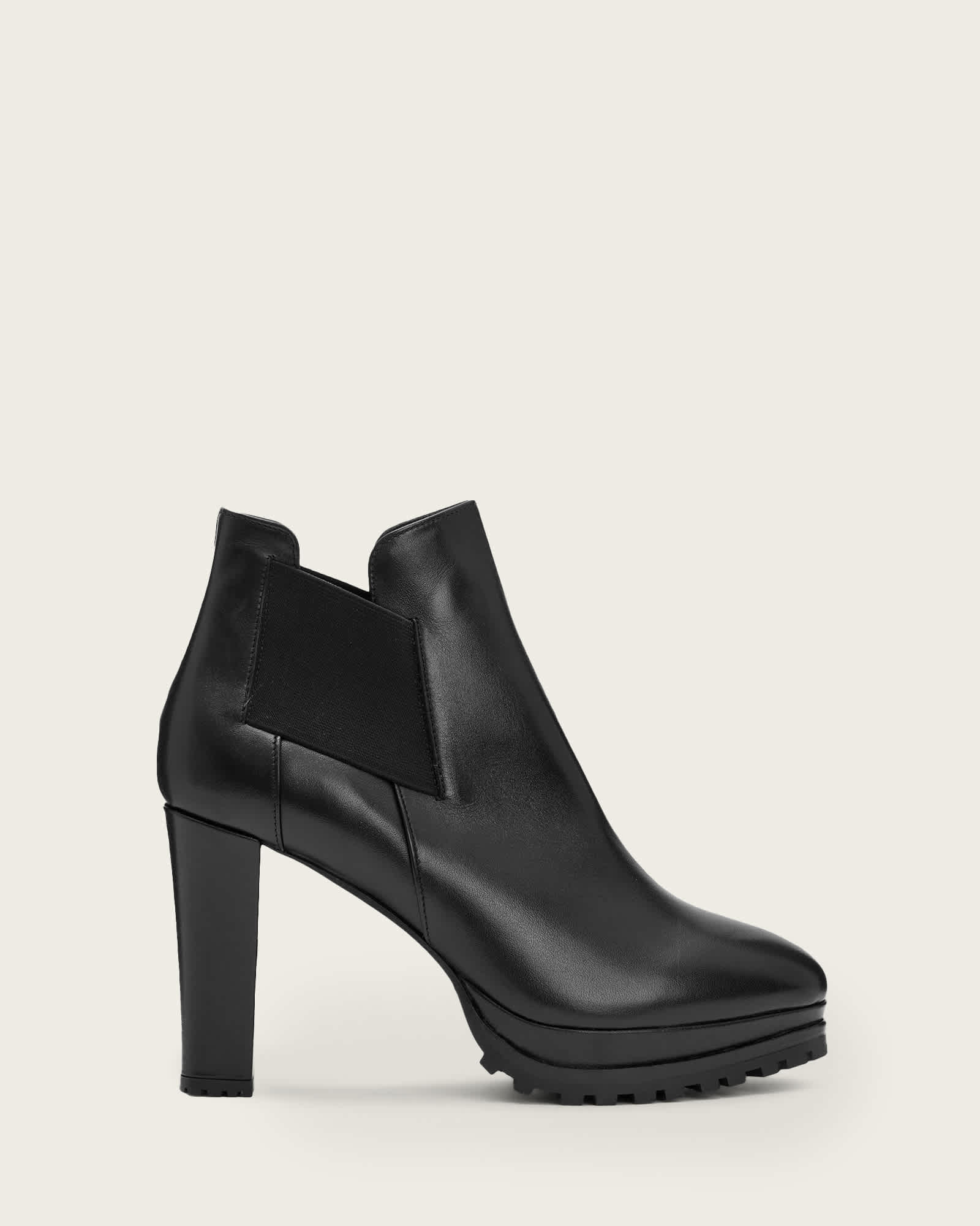 Sarris Patent Leather Boots Black | ALLSAINTS US