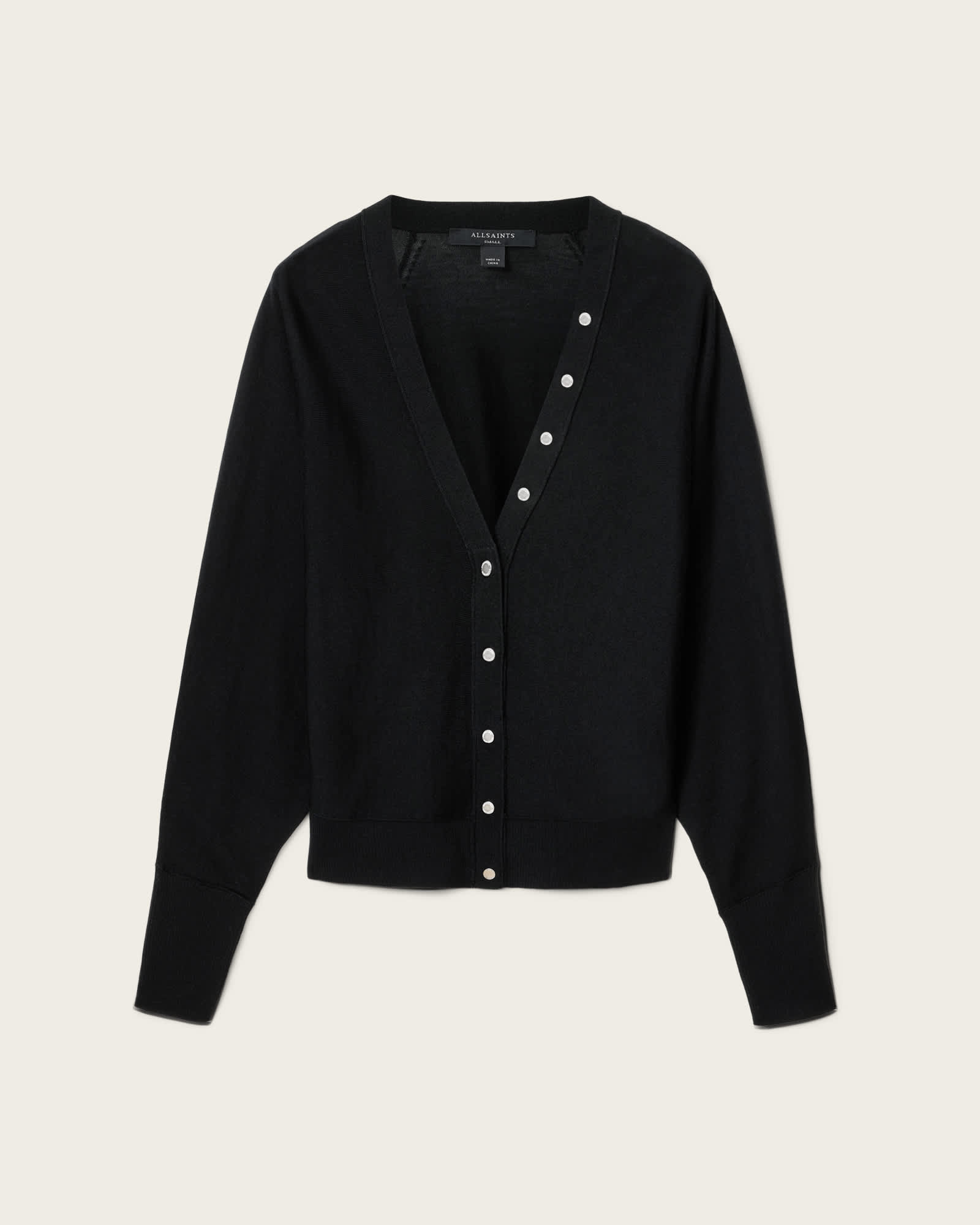 Honor V-neck Merino Cardigan Black | ALLSAINTS US