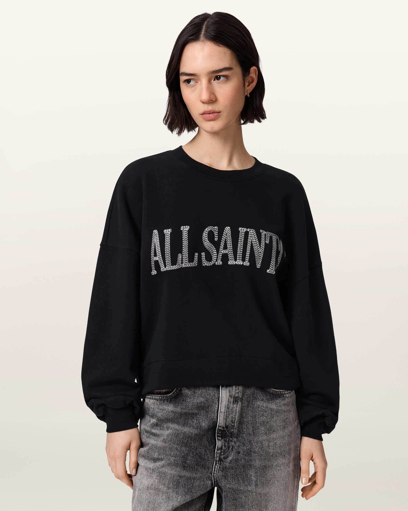 Dash Lila Oversized Embroidered Sweatshirt