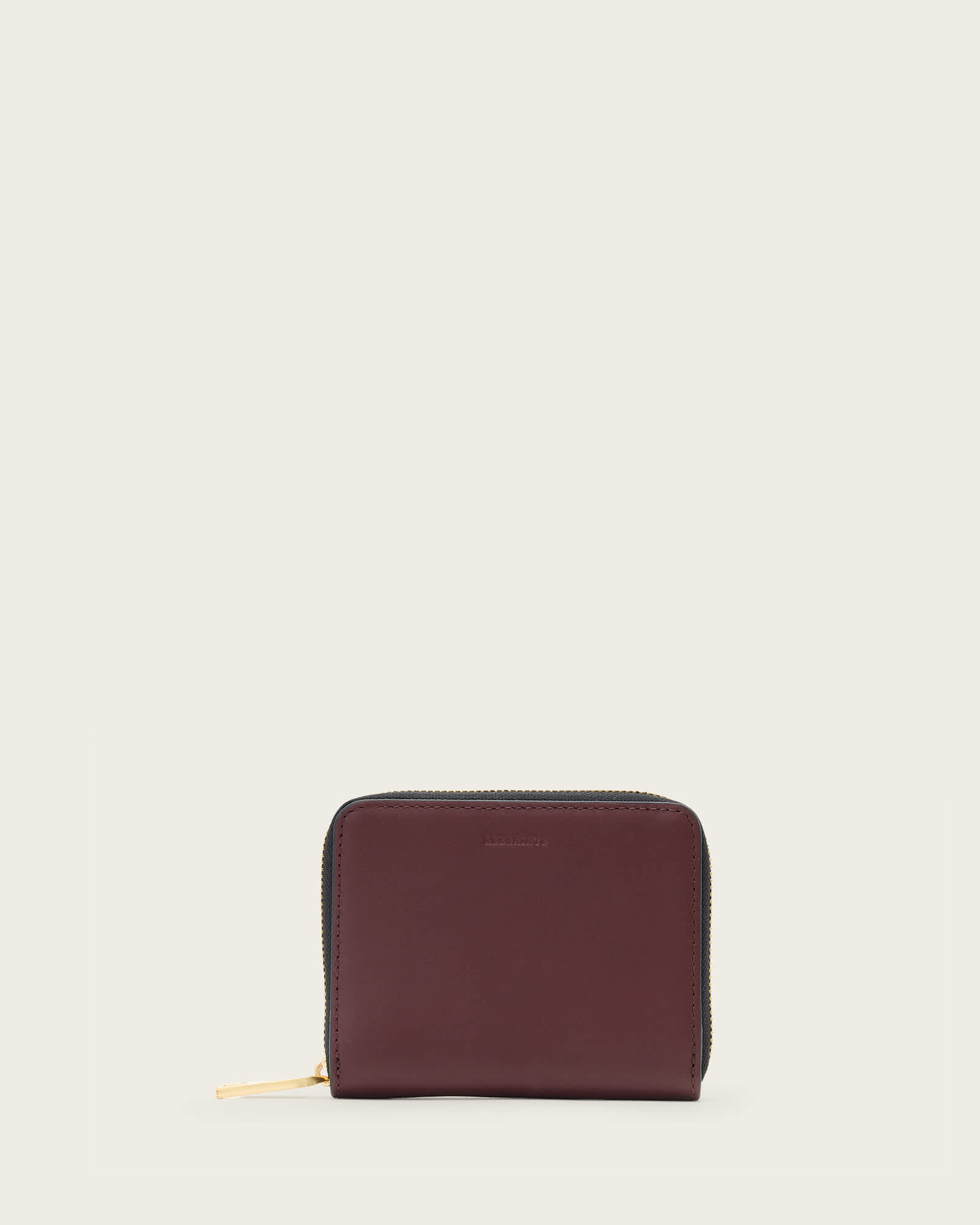 Lena Hex Zip Up Leather Wallet Dark Red | ALLSAINTS US