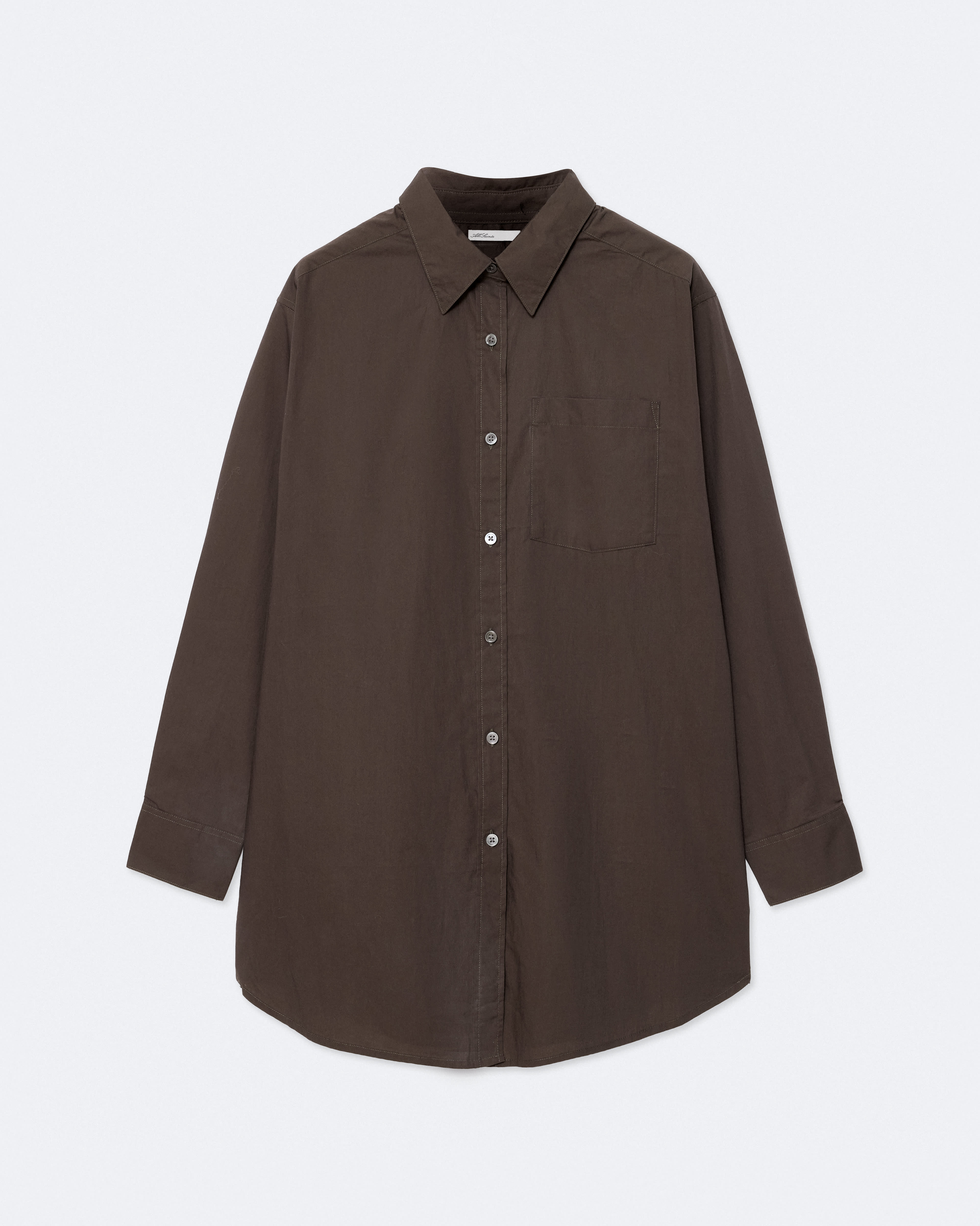 Kaia Oversized Cotton-Poplin Shirt HAZELNUT BROWN | ALLSAINTS US