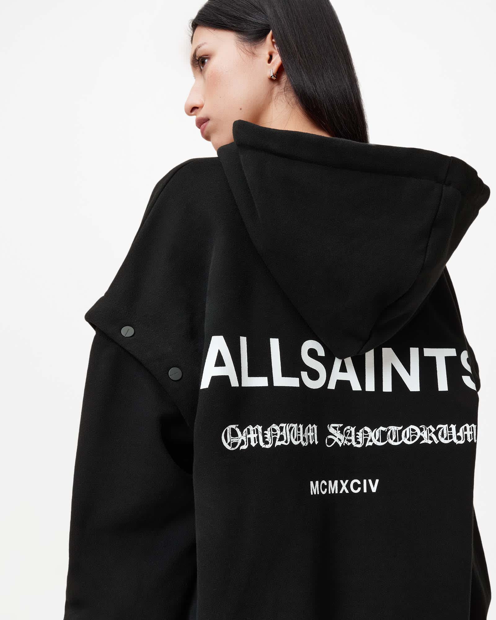 All Saints - yon Distortion Short Sleeve Logo T-Shirt ASHEN WHITE | ALLSAINTS US