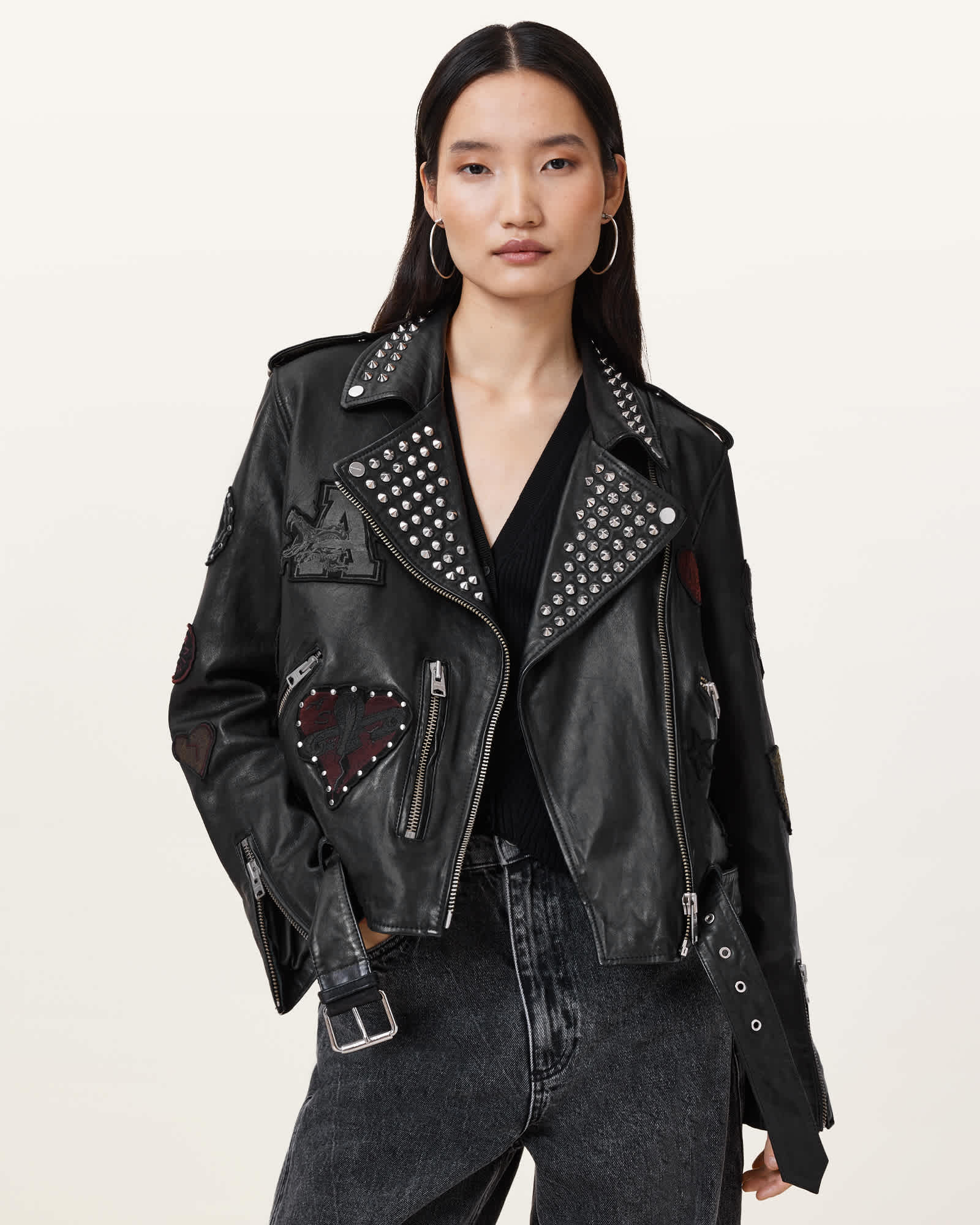 neith. Tuck Sleeve Riders Jacket(Black) - メルカリ
