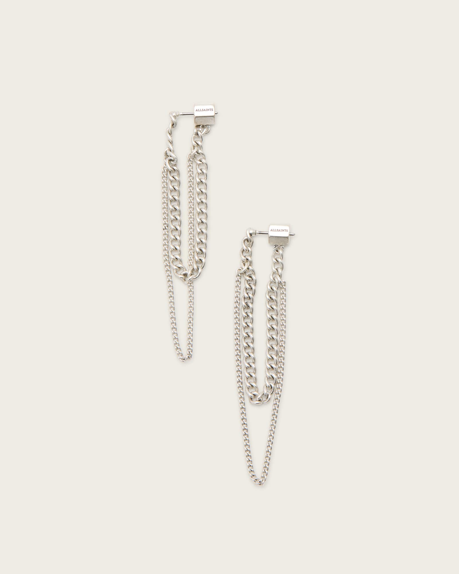 Edie Chain Earrings WARM SILVER | ALLSAINTS US