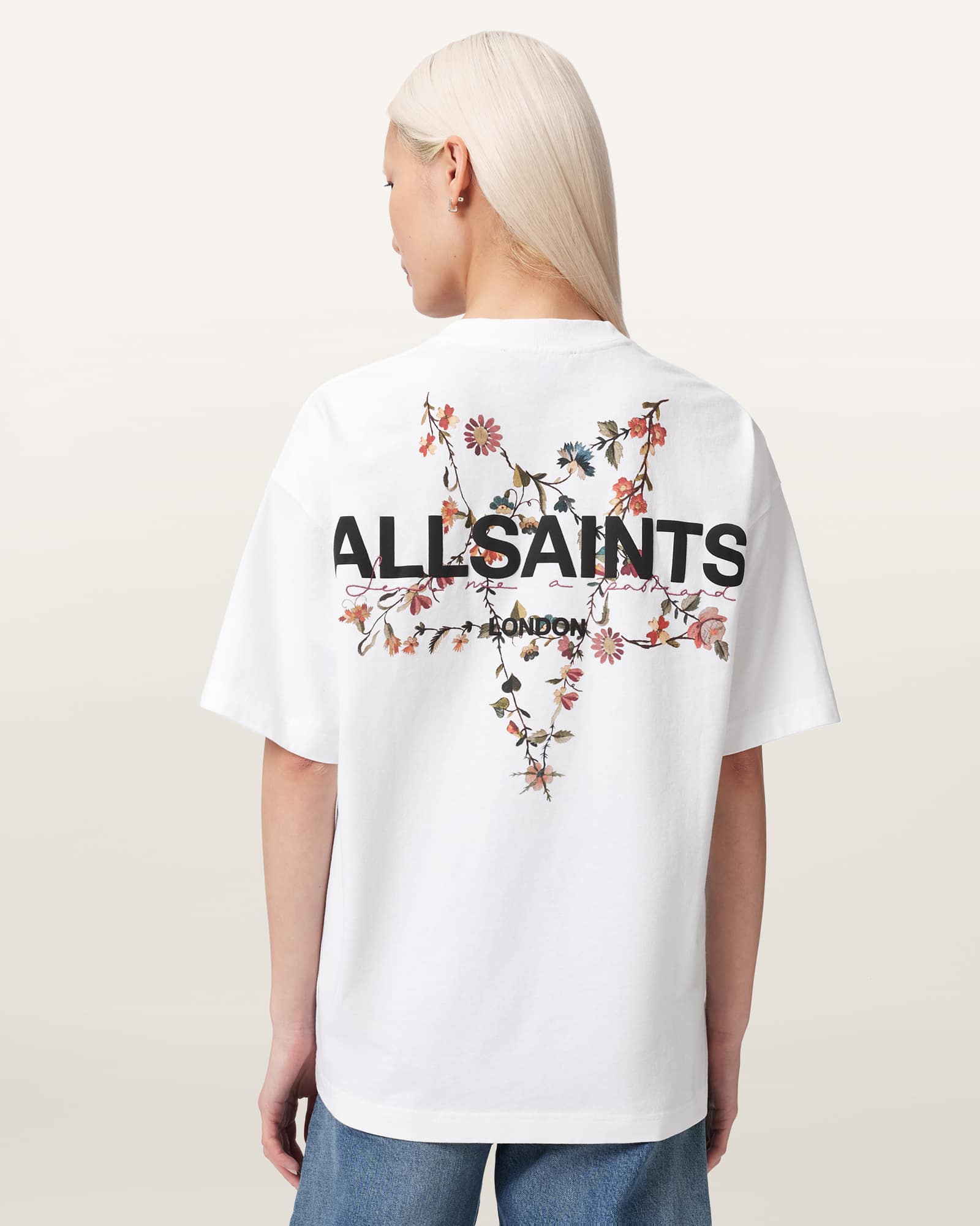 Pentacle Oversized Etta T-Shirt Optic White | ALLSAINTS US