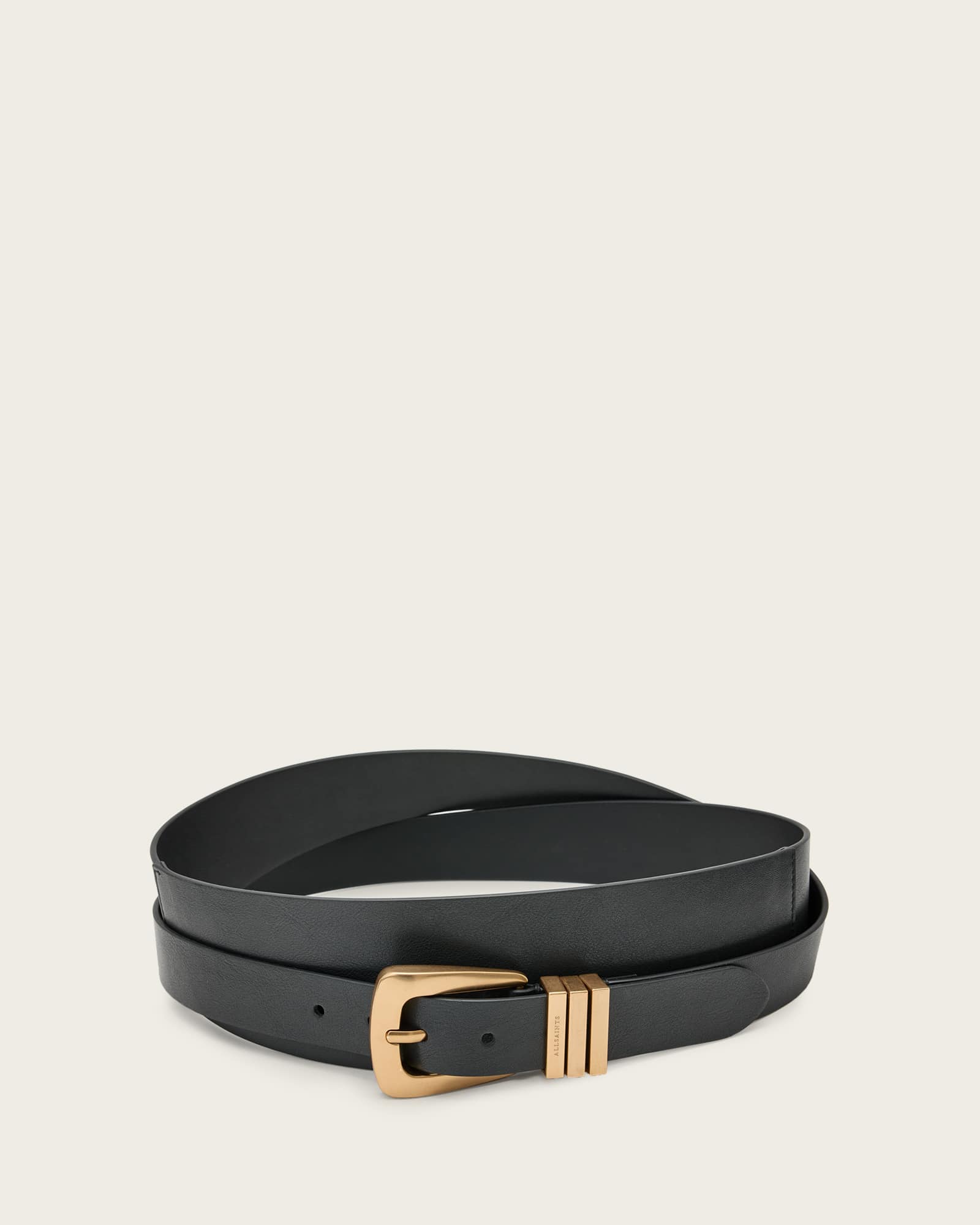 ALLSAINTS Leather Belt With Metal Tip all-saints-25-mm-studded-belt-  main image 3