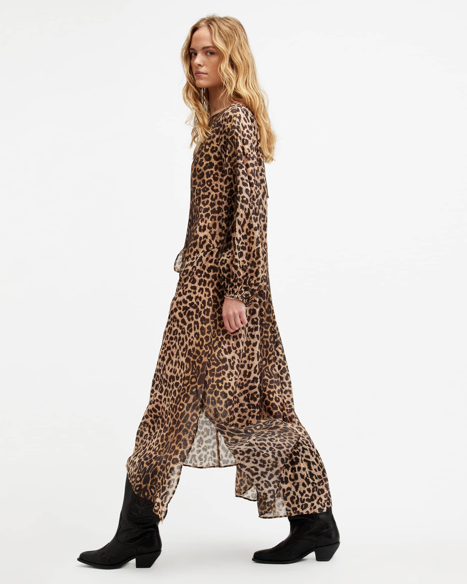Jane Leopard Print Maxi Cover Up Dress LEOPARD BROWN