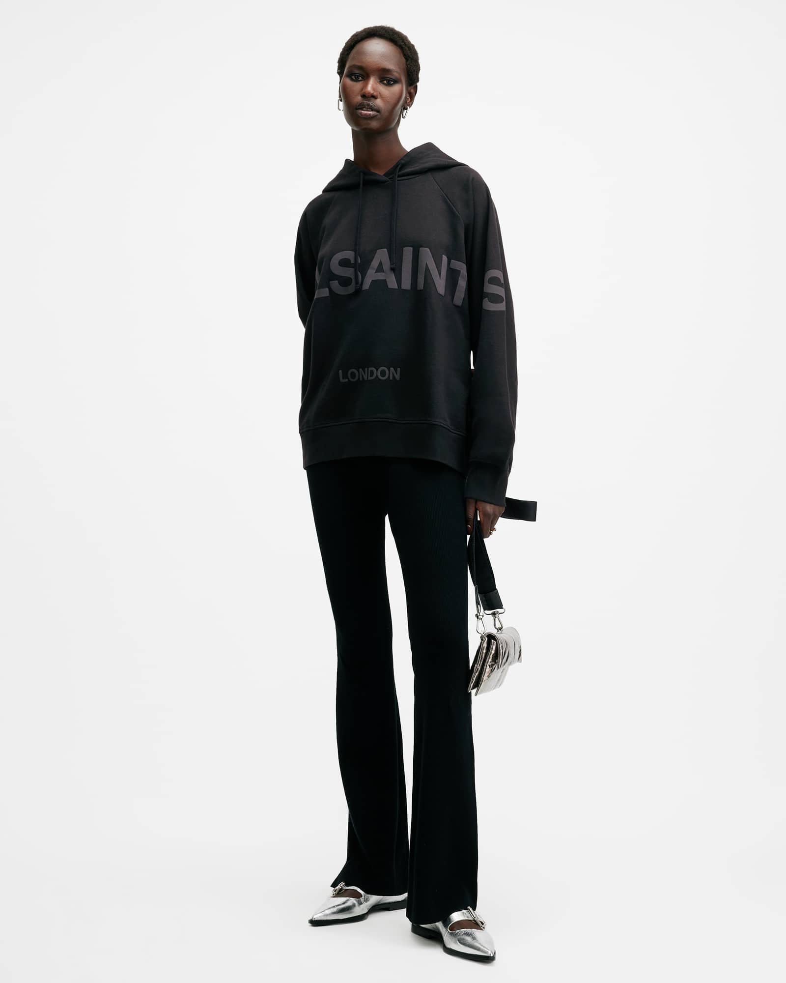 Talon Biggy Oversized Hoodie Black | ALLSAINTS US
