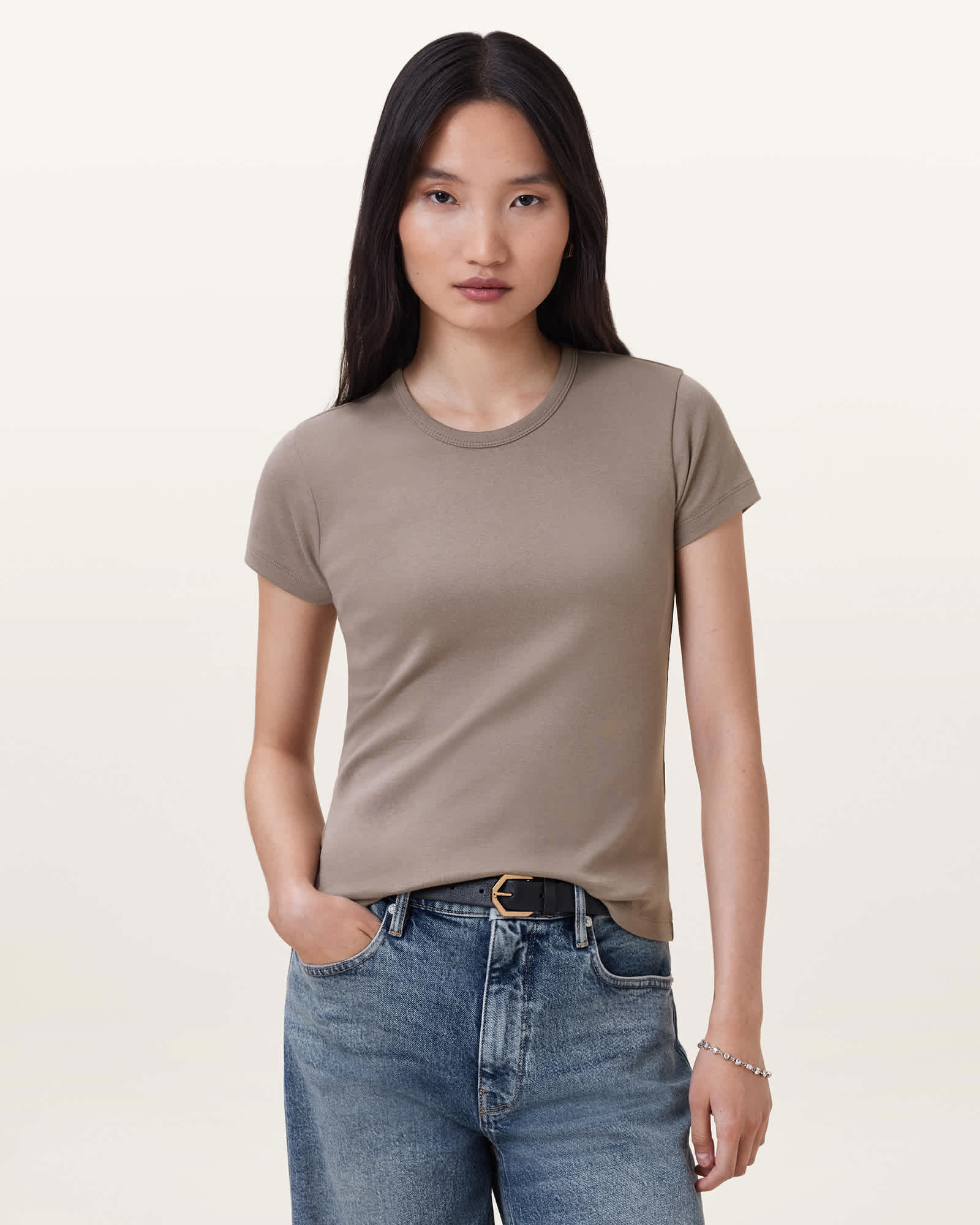 Stevie Slim Fit Short Sleeve T-Shirt PINE BARK BROWN