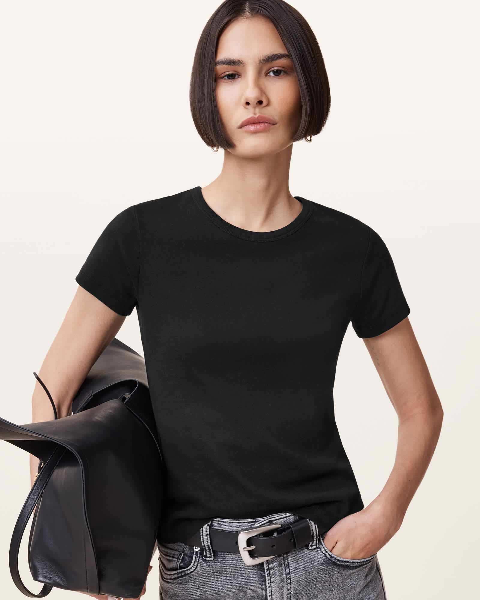 オールセインツ AllSaints Stevie Tee レディース シャツ トップス Black ALLSAINTS STEVIE トップ - Black | REVOLVE