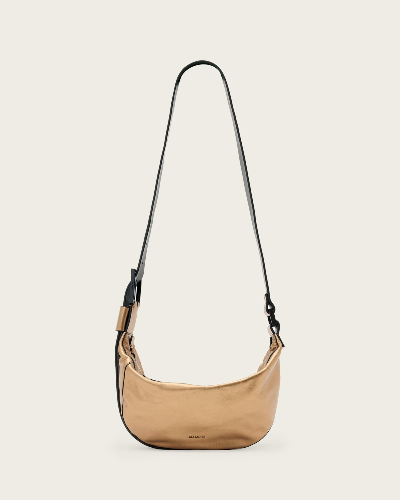 Luna Slouchy Leather Crossbody Bag WARM BRASS | ALLSAINTS US