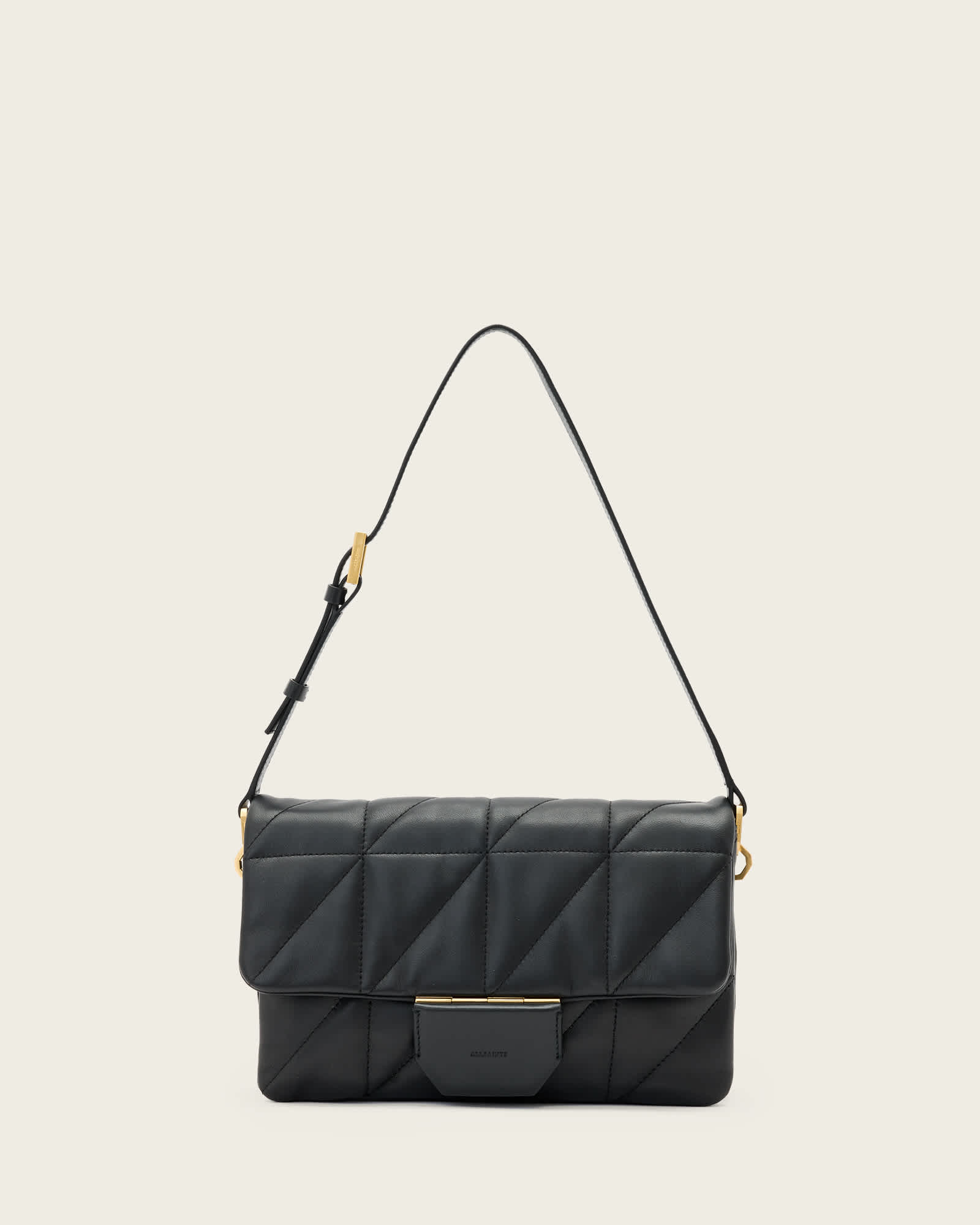 Ondine Quilted Leather Shoulder Bag Black | ALLSAINTS US
