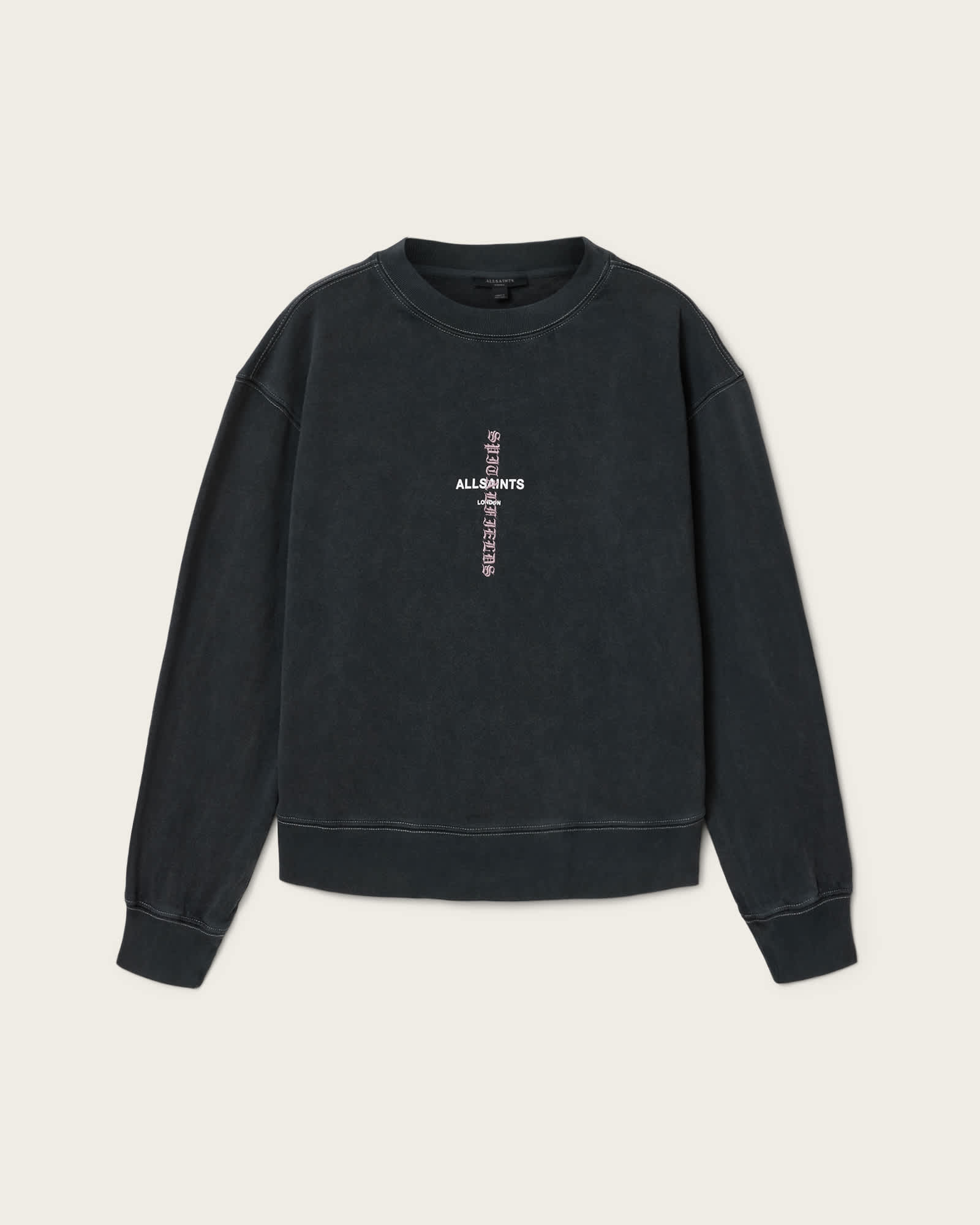 Knox Pippa Sweatshirt Washed Black | ALLSAINTS US