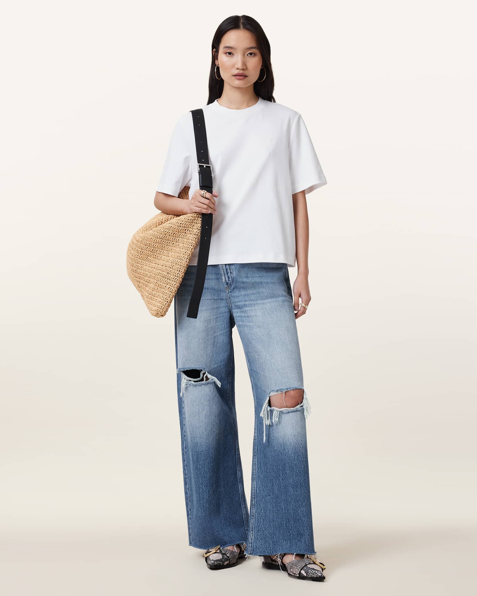 Lisa Haven T-Shirt Optic White | ALLSAINTS US