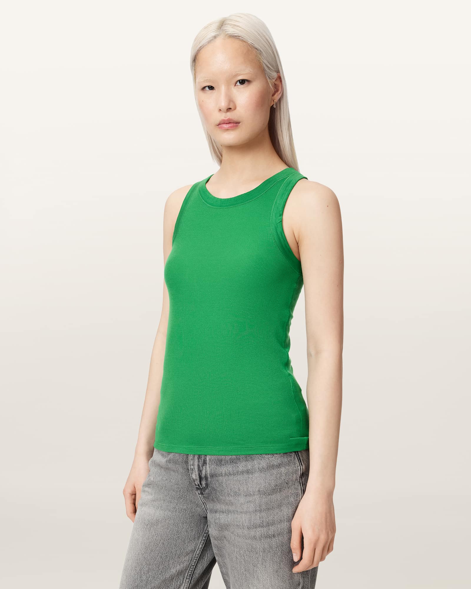 Rina Crew Neck Sleeveless Tank Top