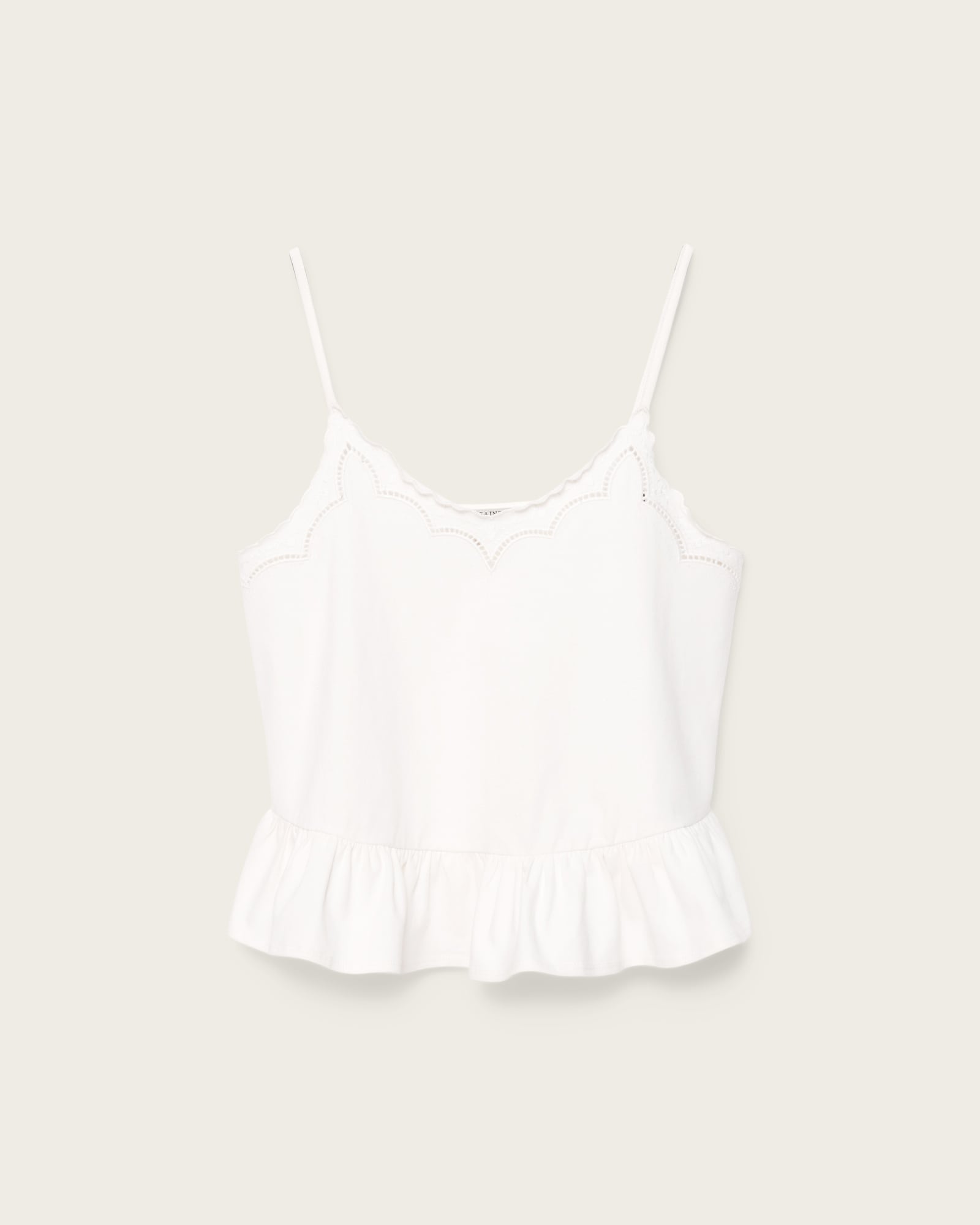Georgia Embroidered Slim Fit Cami Top White | ALLSAINTS US