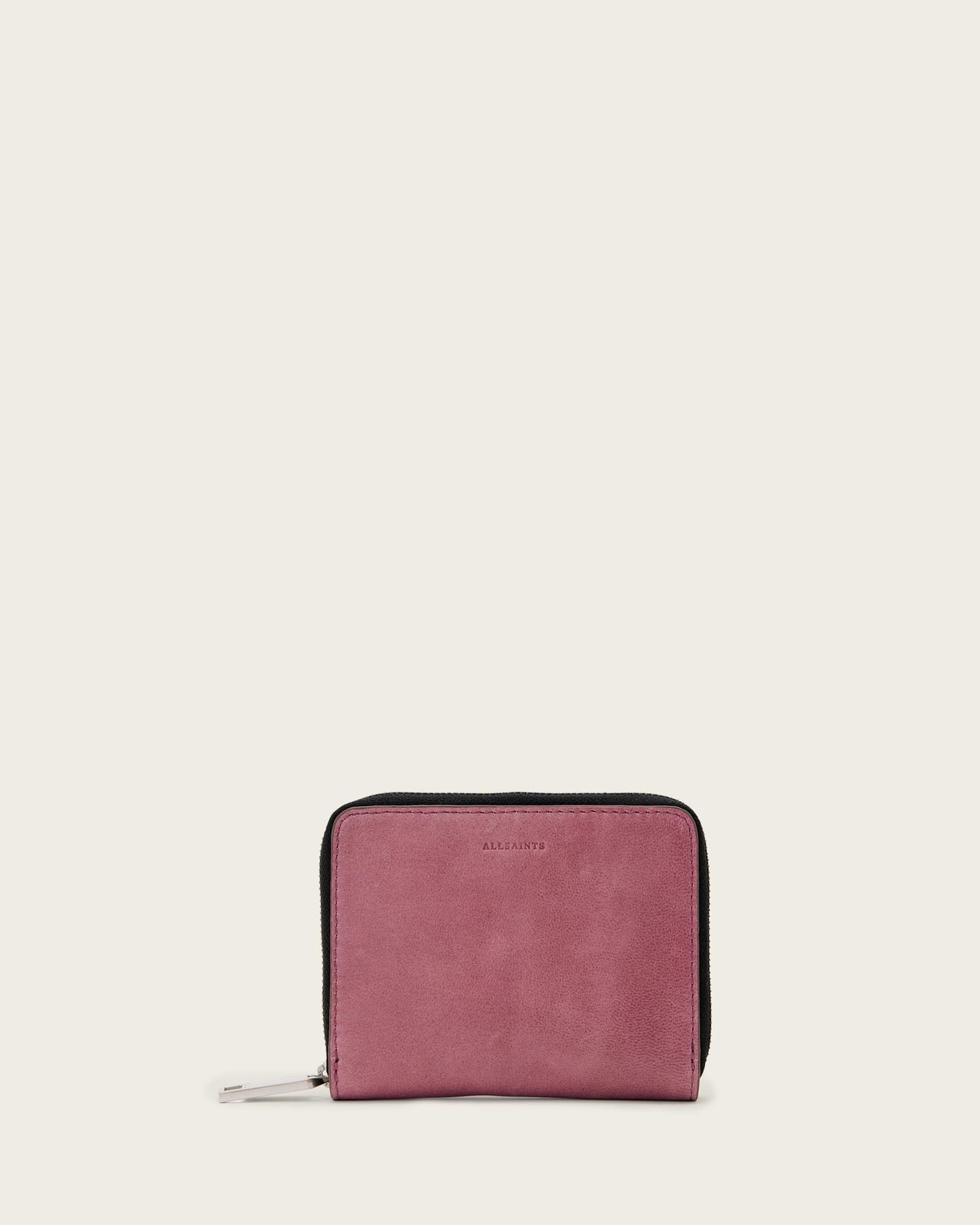 Lena Hex Zip Up Leather Wallet RASPBERRY PINK | ALLSAINTS US