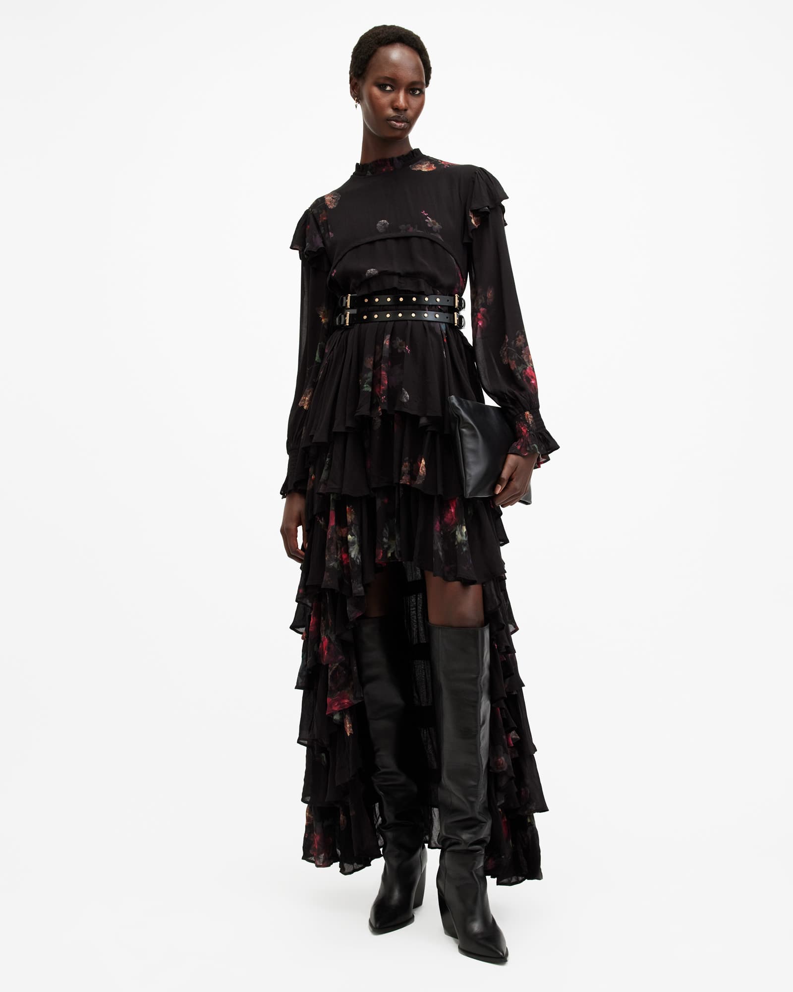 スカート IMVAL / Frill Leather Dress [BLK] IMVAL / Frill Leather Dress [BLK] - QOOZA