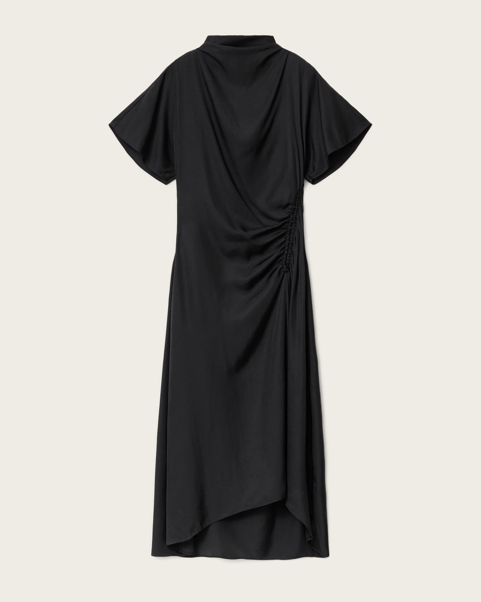 Rosie Silk Blend Midi Dress Black | ALLSAINTS US