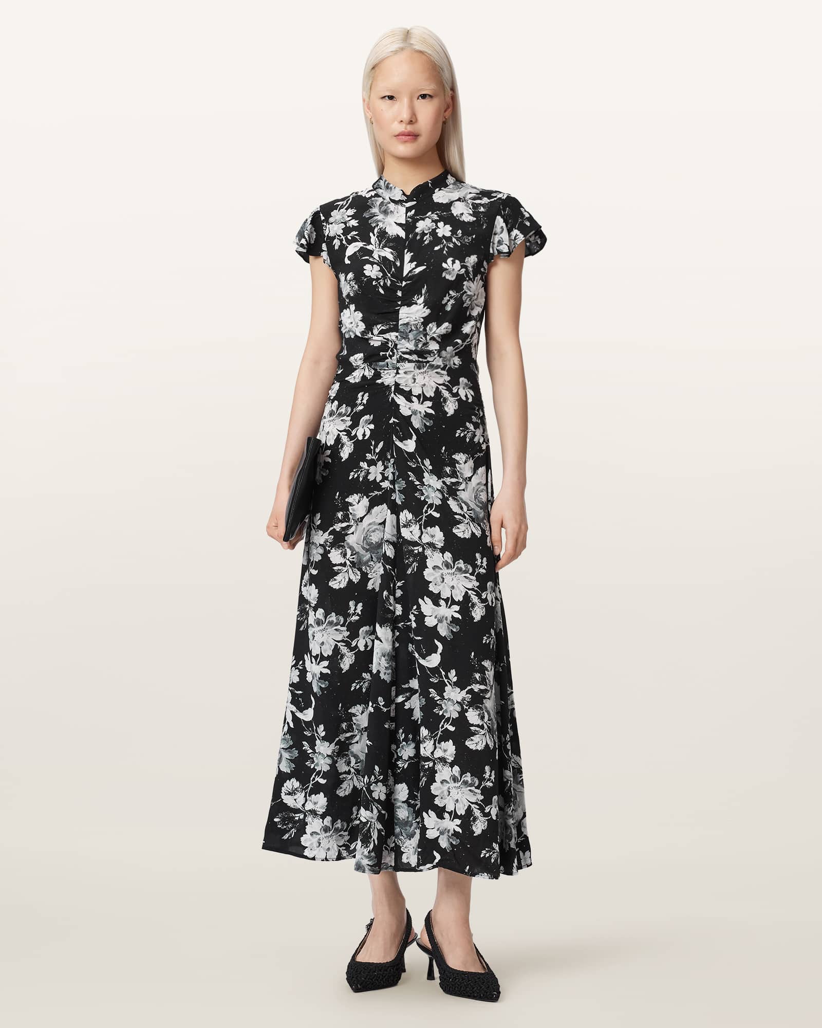 Lolita Short Sleeve Floral Midi Dress