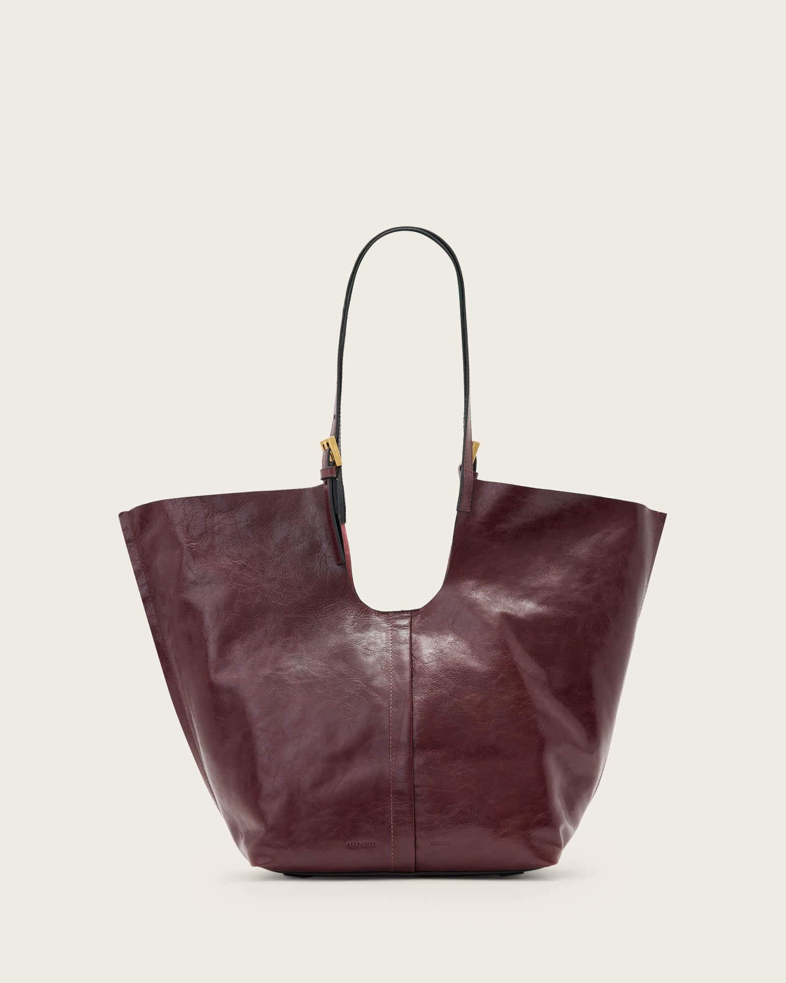 Ara Leather Tote Bag Dark Red | ALLSAINTS US