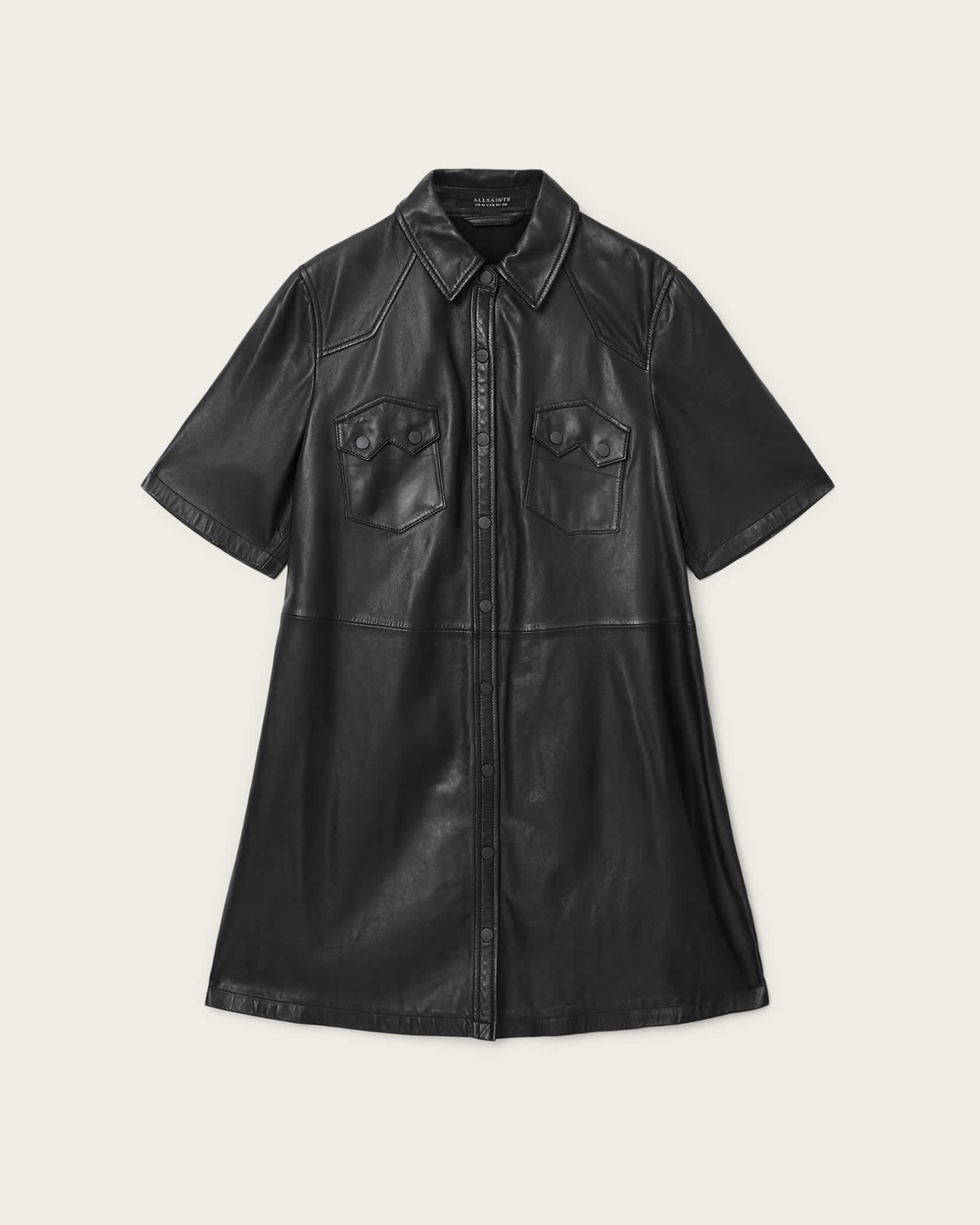 Rock Leather Dress Black