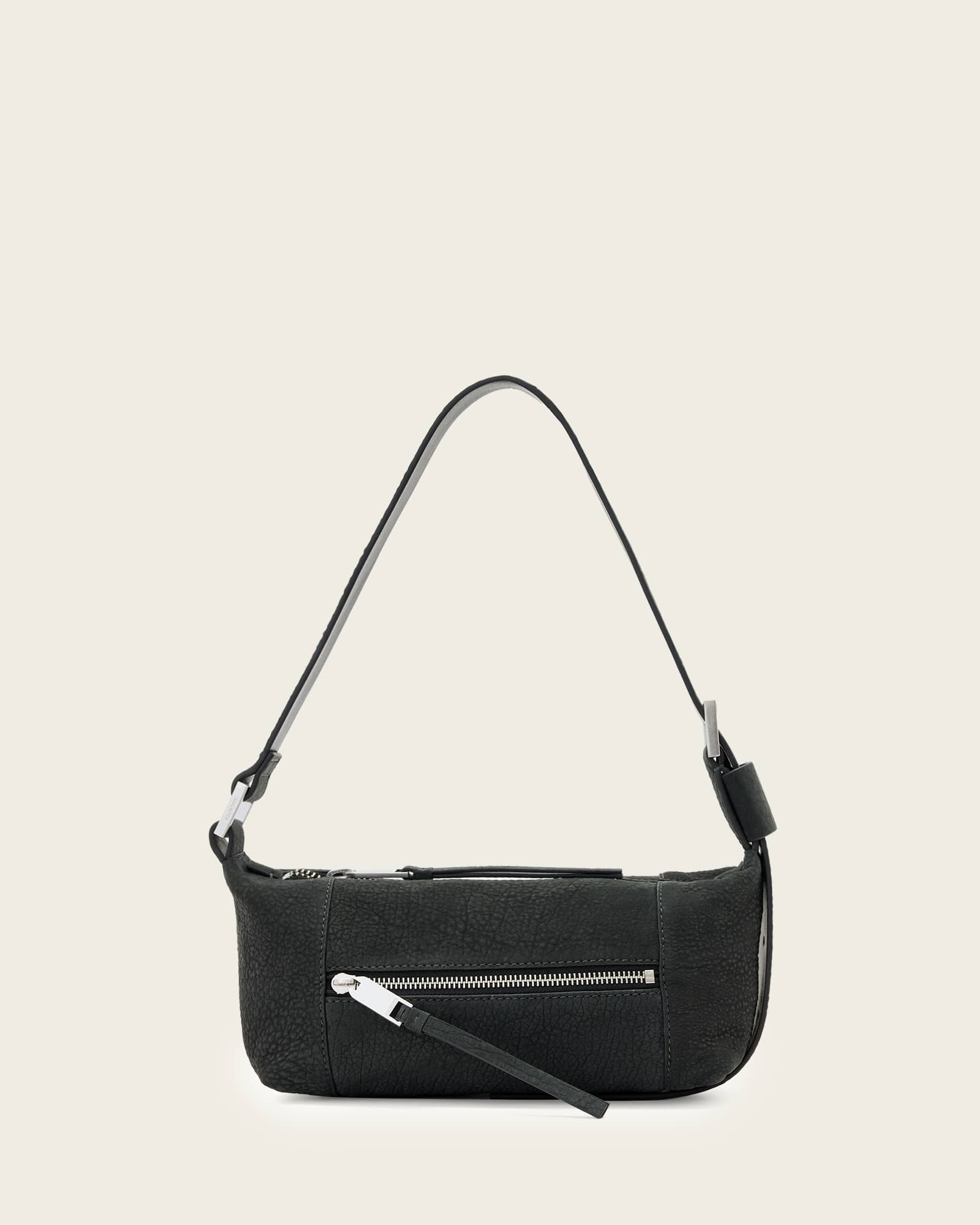 Vega Leather Mini Shoulder Bag METEORITE GREY | ALLSAINTS US