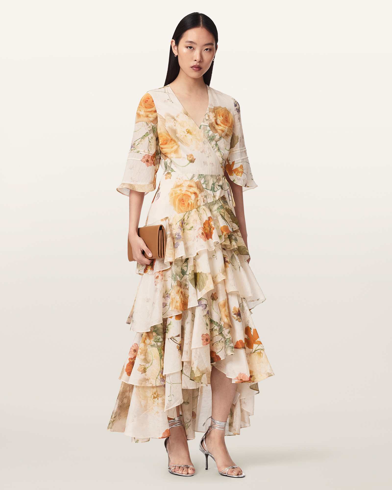 Camellia Floral Wrap Maxi Dress