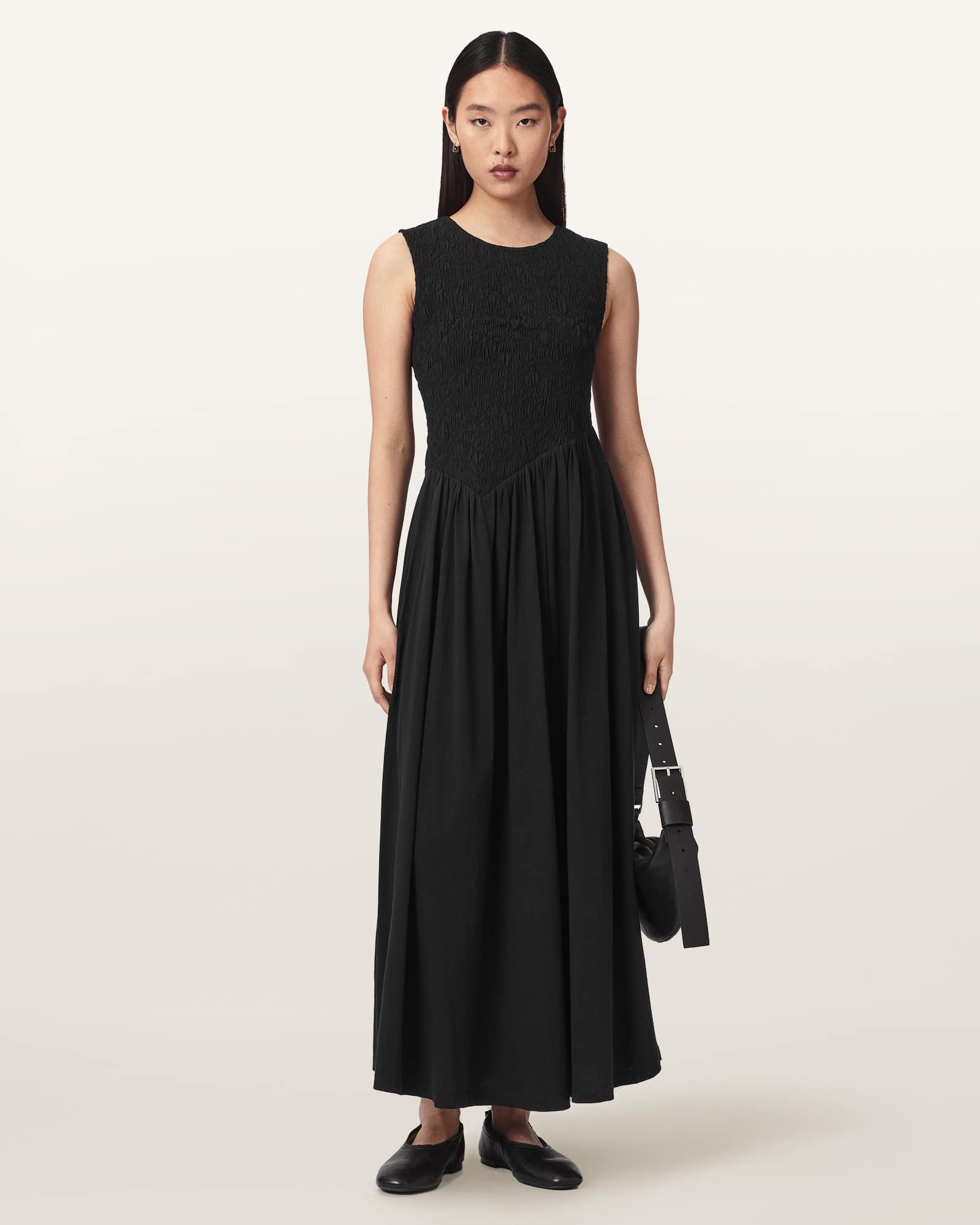 Luna Crinkle Cotton Midi Dress