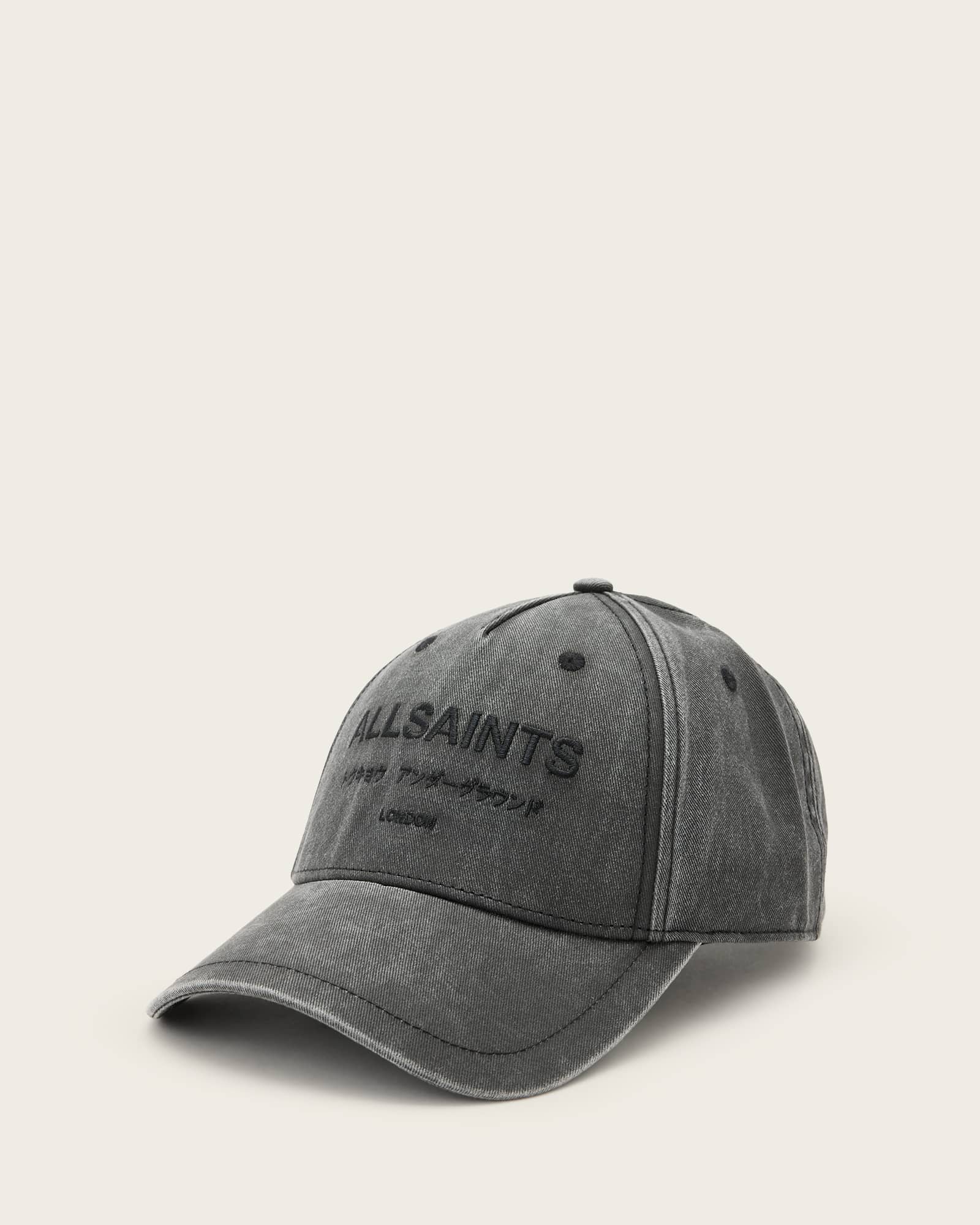 Underground Logo Print Baseball Cap Washed black/Black