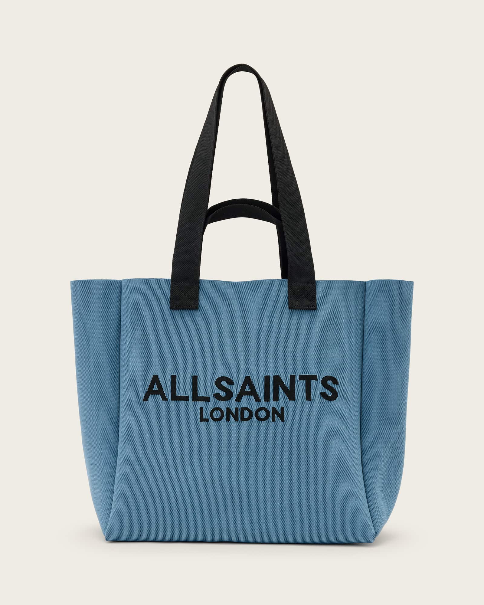 Y♡ Izzy Large Logo Knitted Tote Bag STEEL BLUE | ALLSAINTS US