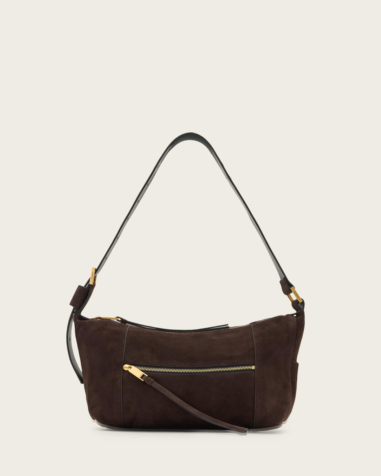 (取寄) オールセインツ レディース ベガ スエード ショルダー バッグ AllSaints women Vega Suede Shoulder Bag Bitter Brown Vega Suede Shoulder Bag Bitter Brown | ALLSAINTS オールセインツ