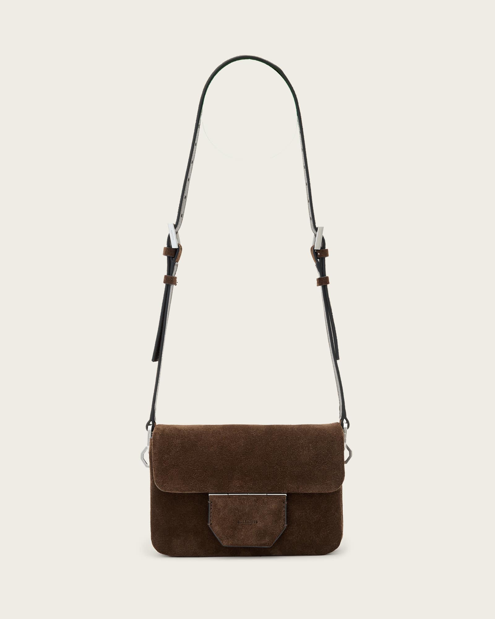 Jupiter Suede Crossbody Bag FANGO BROWN | ALLSAINTS US