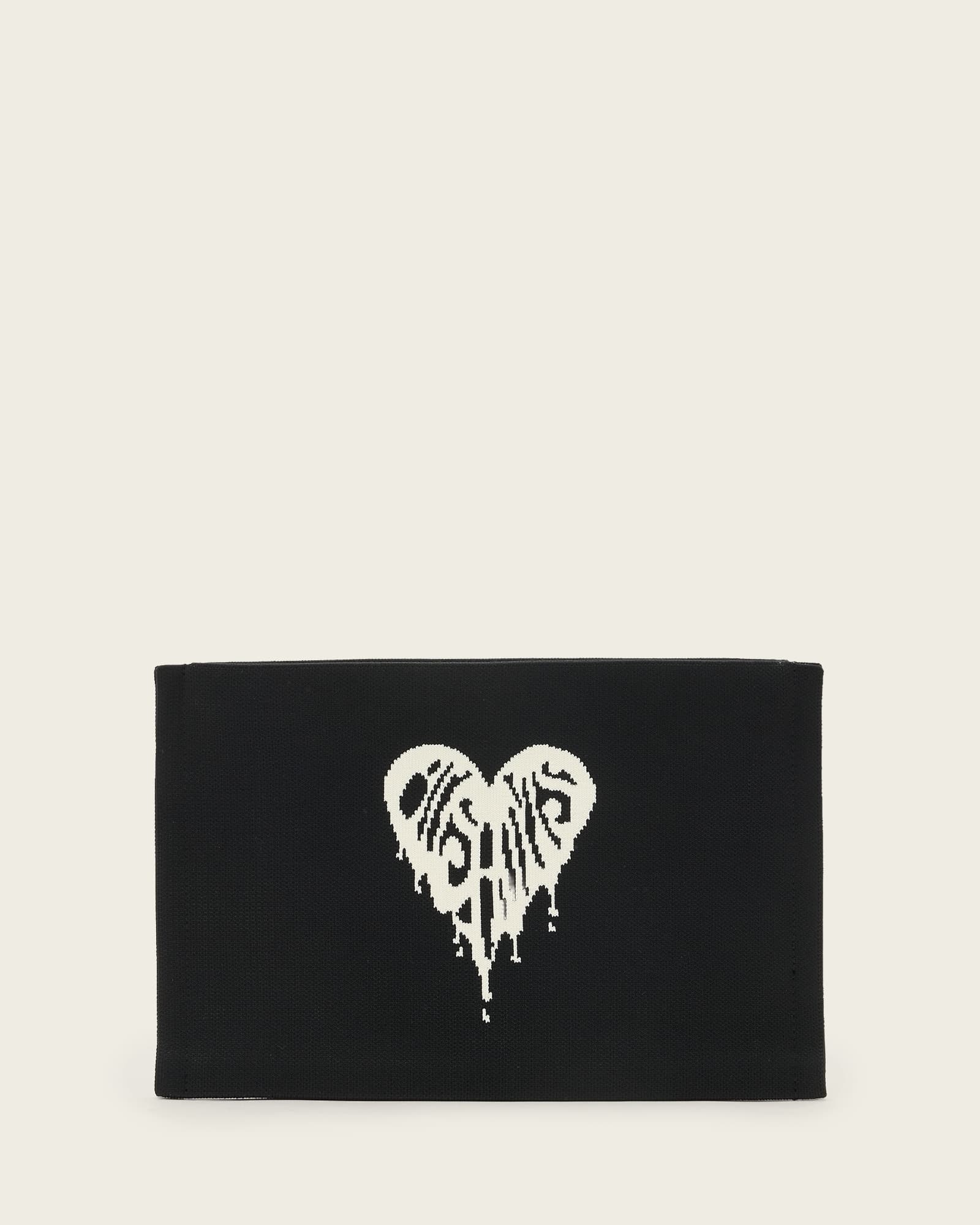 Izzy Heart Clutch Black | ALLSAINTS US