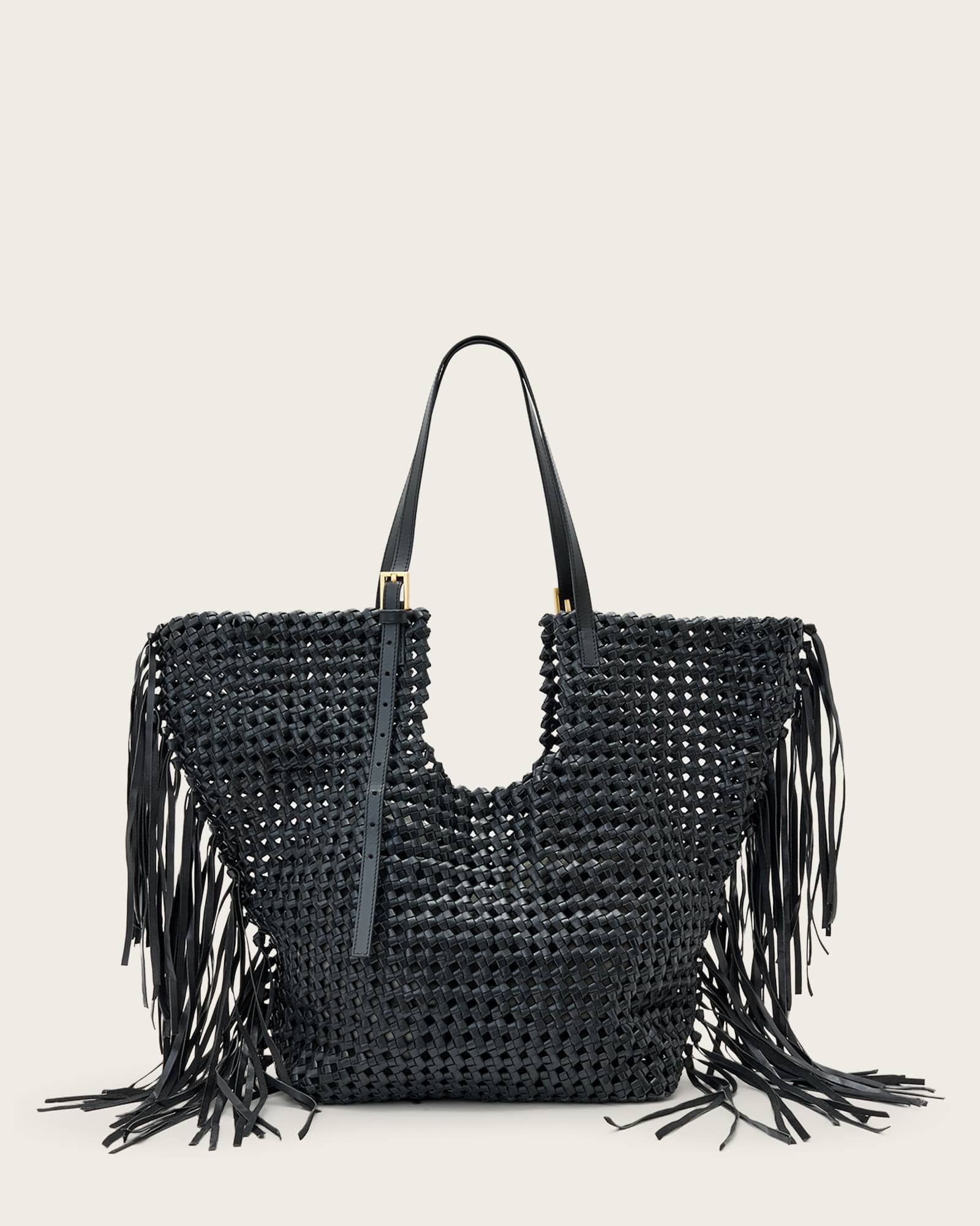 Ara Leather Knot Tote Bag Black | ALLSAINTS Ara Leather Knot Tote Bag Black | ALLSAINTS