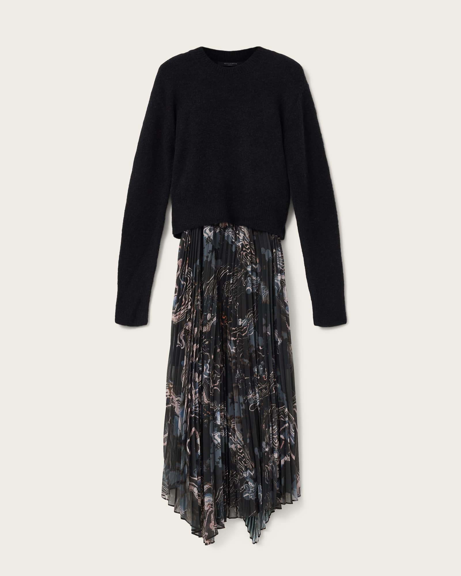 Donatella 2-in-1 Dress RIPPLE GOLD BLACK