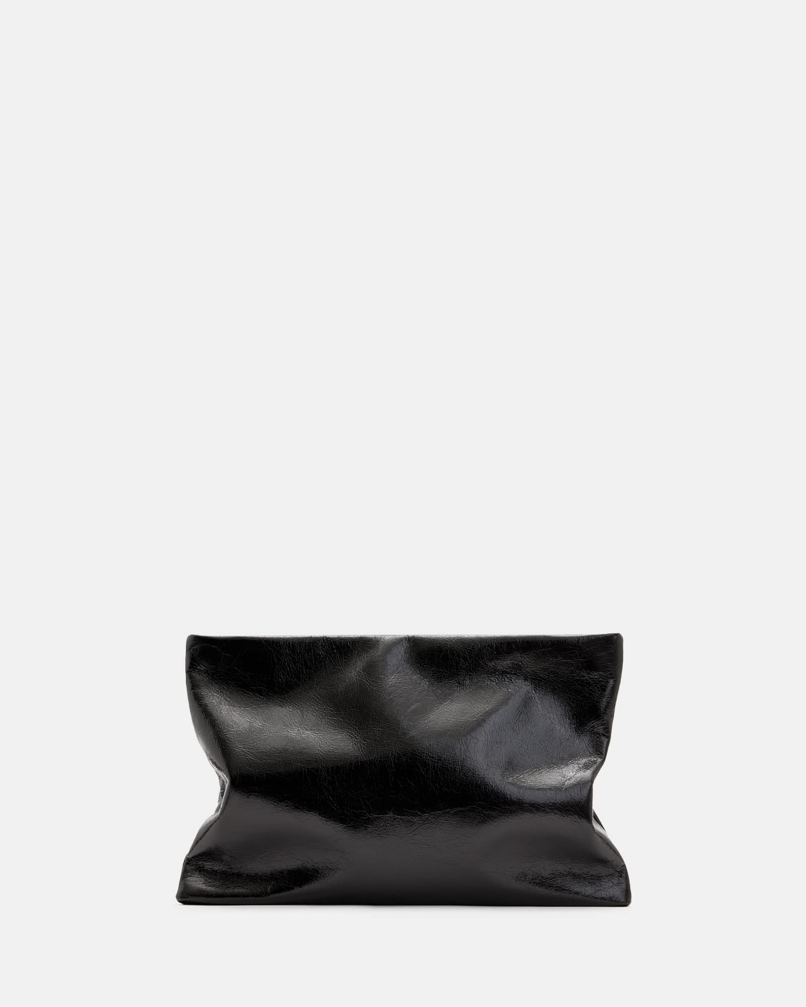 Bettina Leather Clutch Bag Black | ALLSAINTS Canada