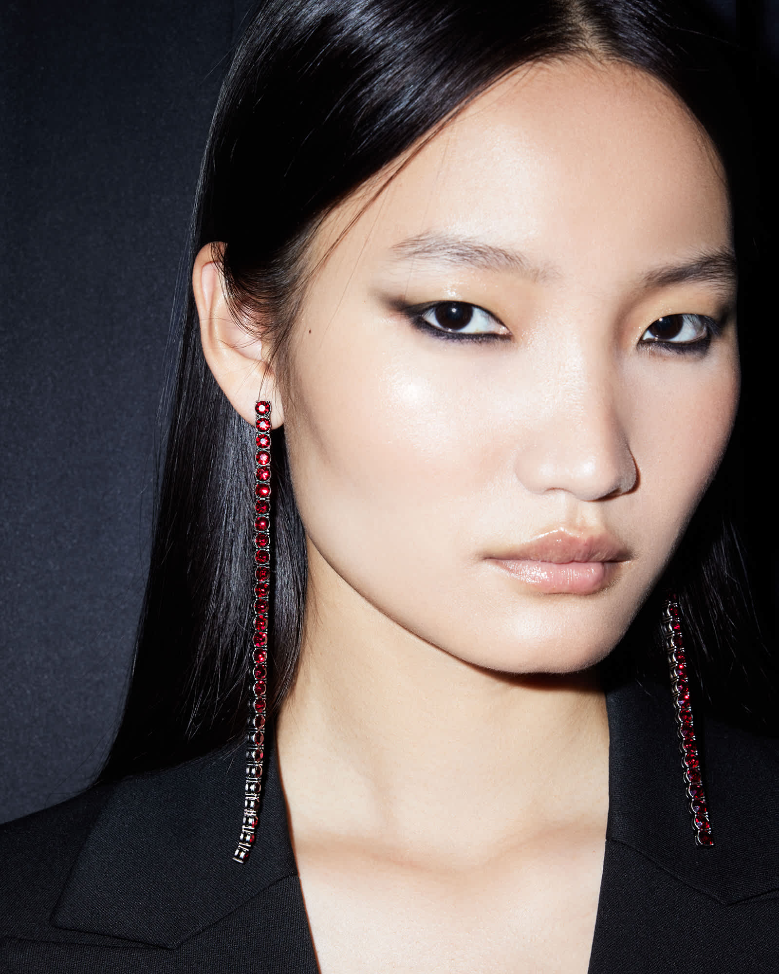 公式の店舗 Izzy US ALLSAINTS | Black/Red Earrings Chain Drop Crystal アクセサリー
