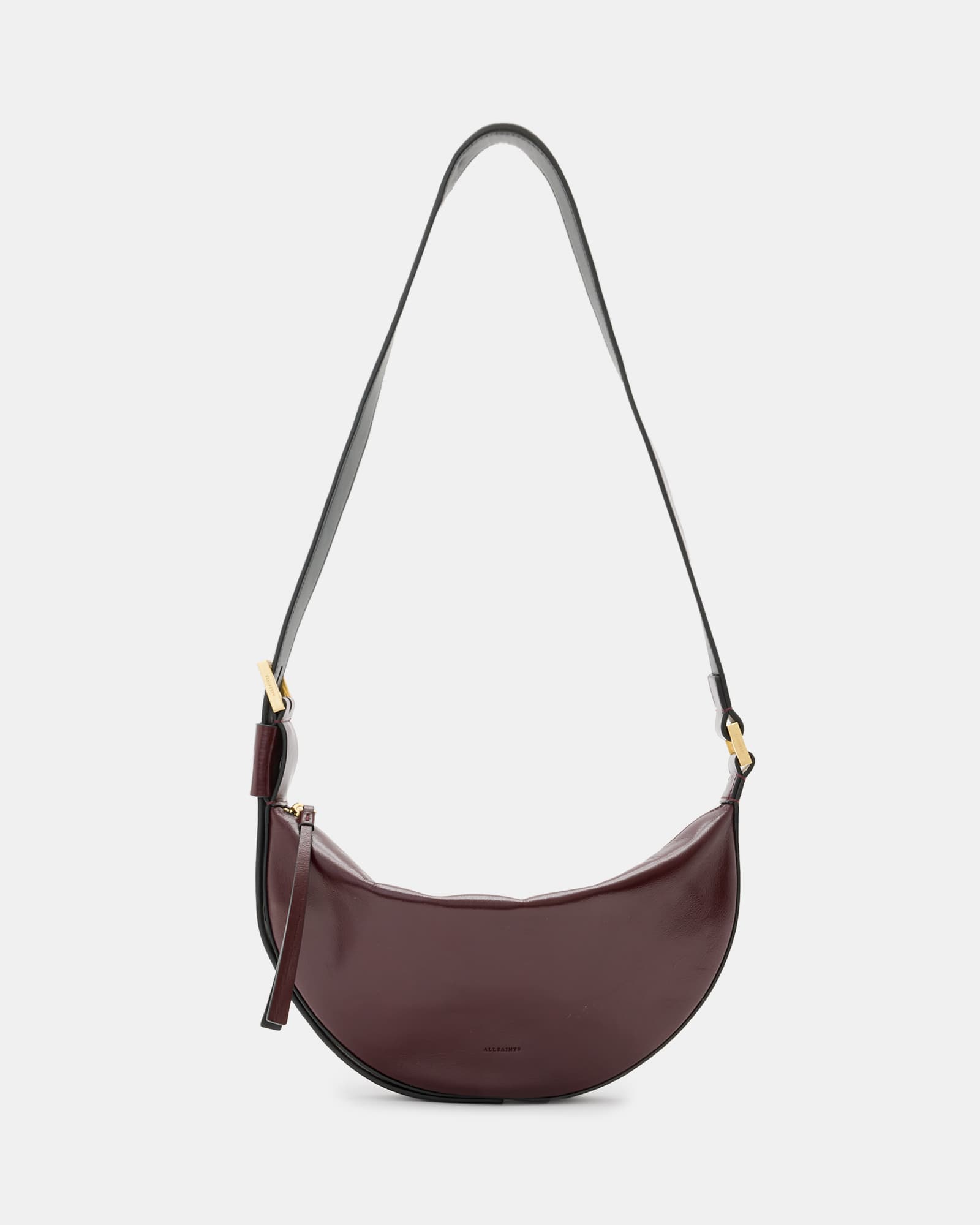 バッグ ALLSAINTS HALF MOON LEATHERCROSSBODY BAG Half Moon Leather Crossbody Bag BURNT RED | ALLSAINTS Canada