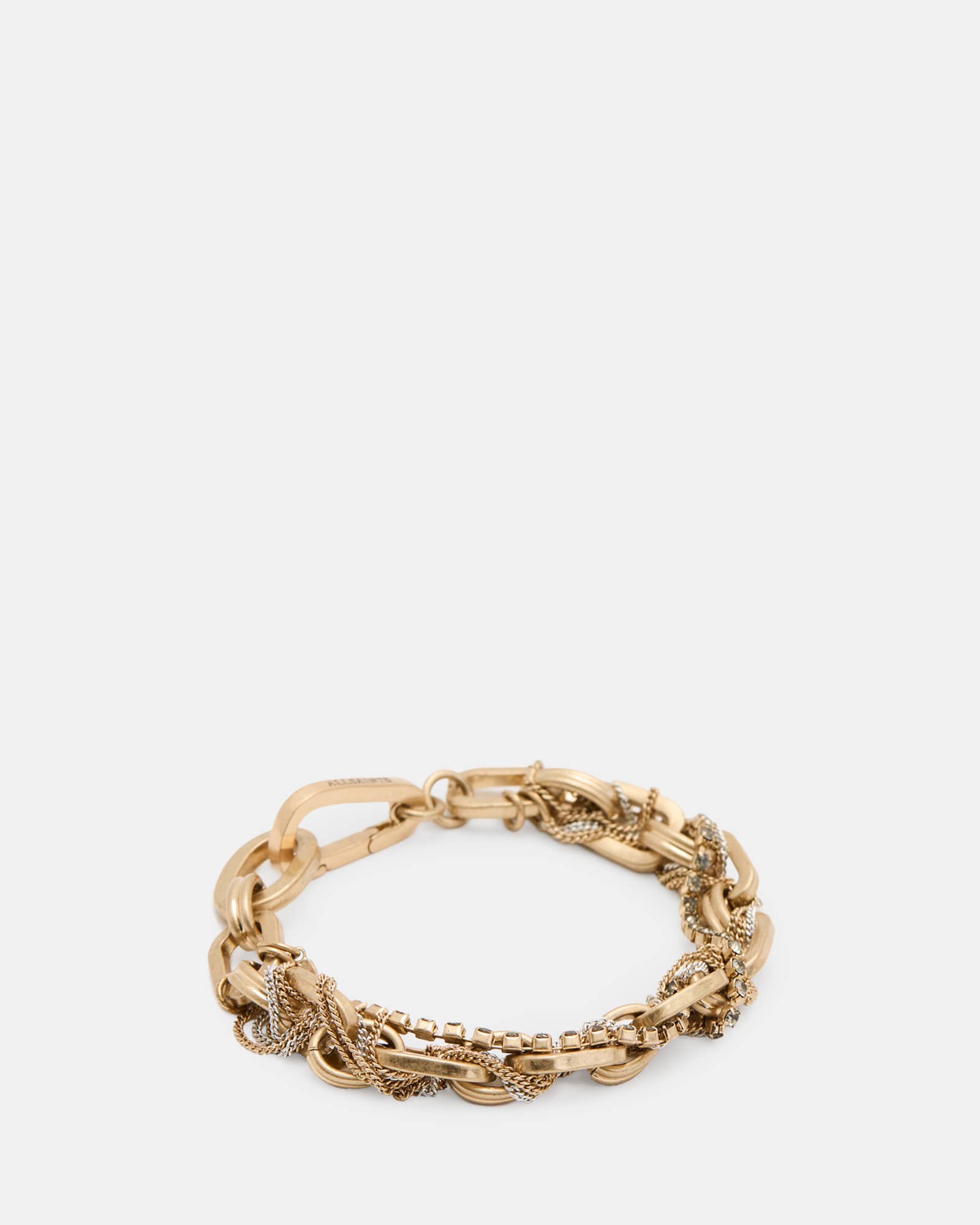 Kirsty Two Tone Layered Chain Bracelet WARM BRASS | ALLSAINTS US