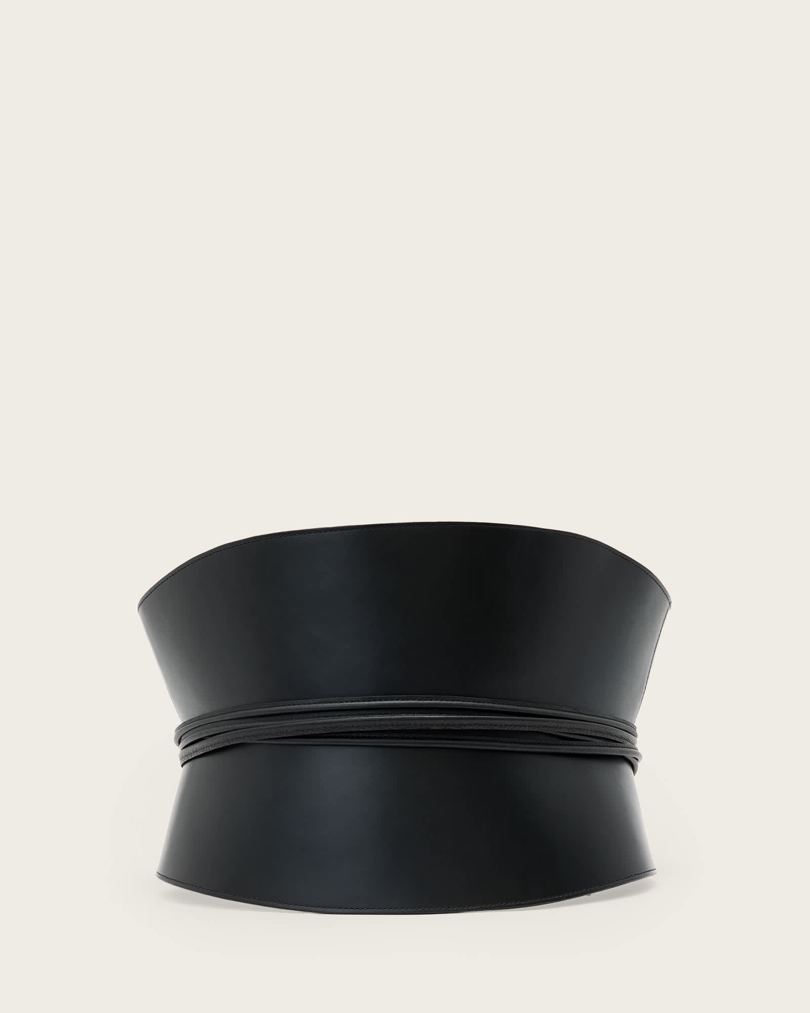 Ann Wrap Corset Leather Belt Black | ALLSAINTS US