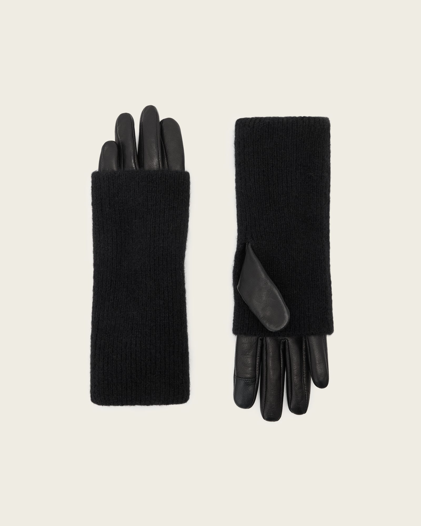 Onyx Leather Gloves Black | ALLSAINTS