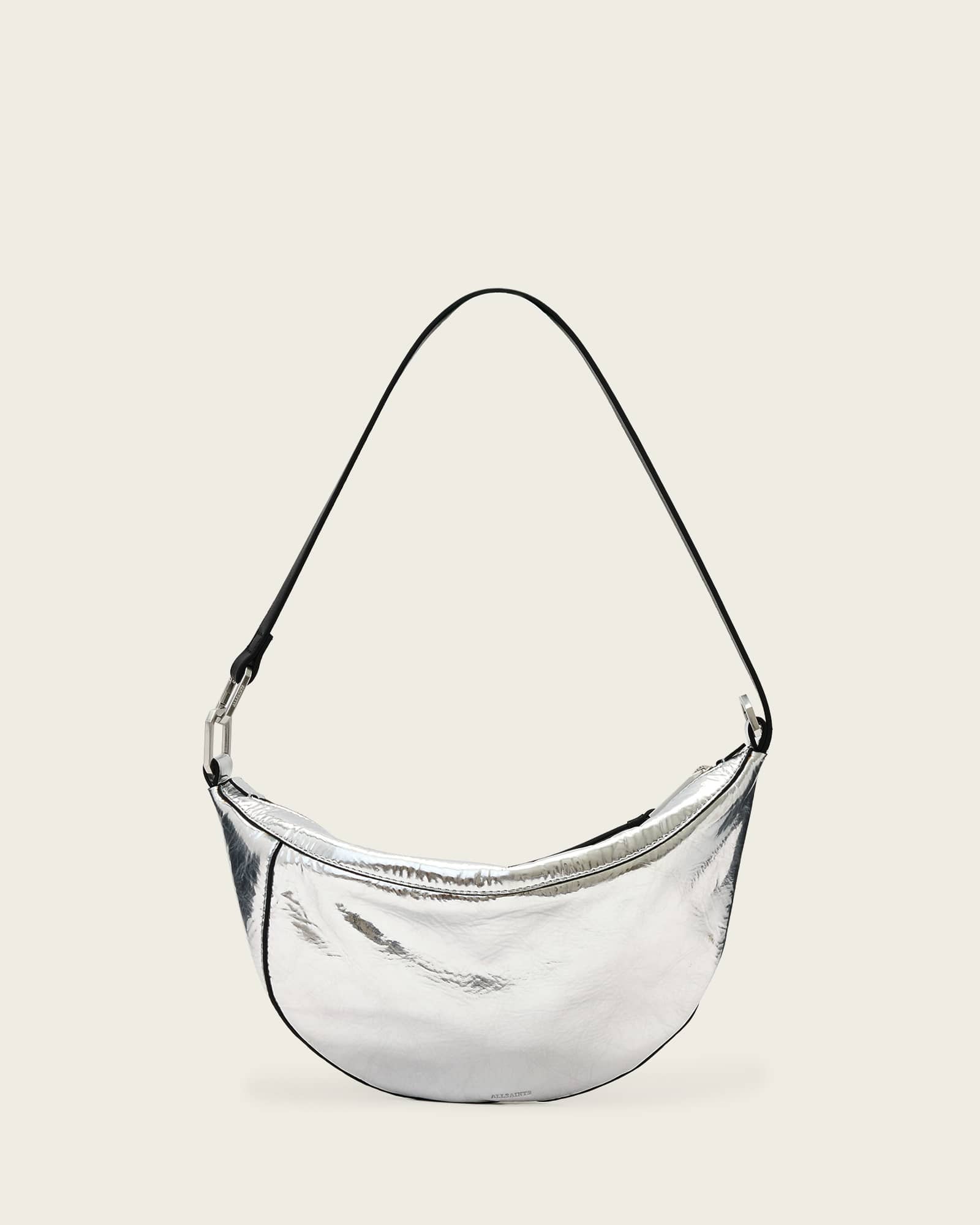 Luna Metallic Leather Shoulder Bag
