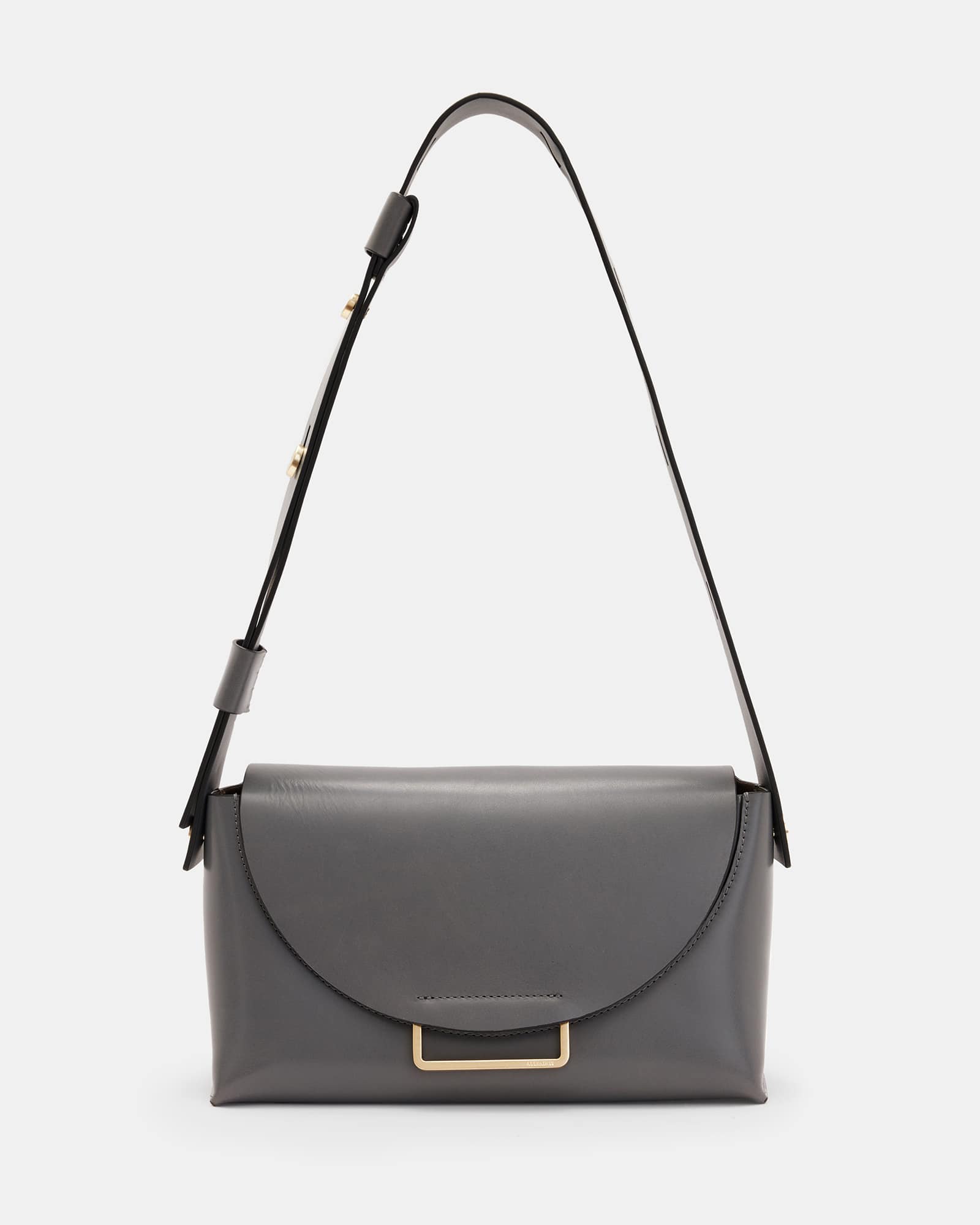 ALLSAINTS メタリックシルバー ボディバッグ Jupiter Metallic Leather Crossbody Bag Silver | ALLSAINTS US