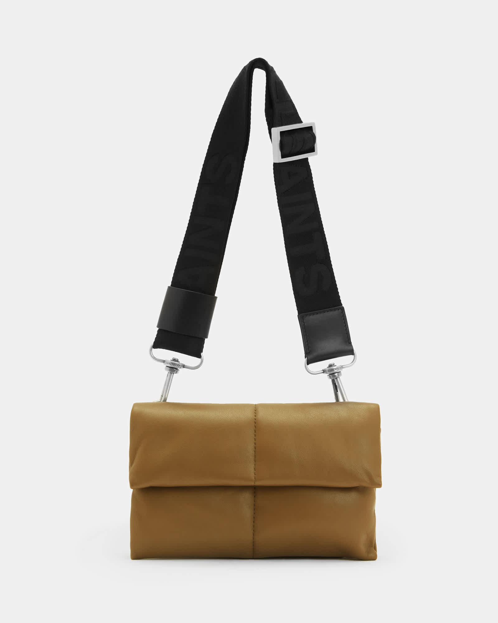 Ezra Quilted Leather Crossbody Bag BRONZE GREEN | ALLSAINTS US