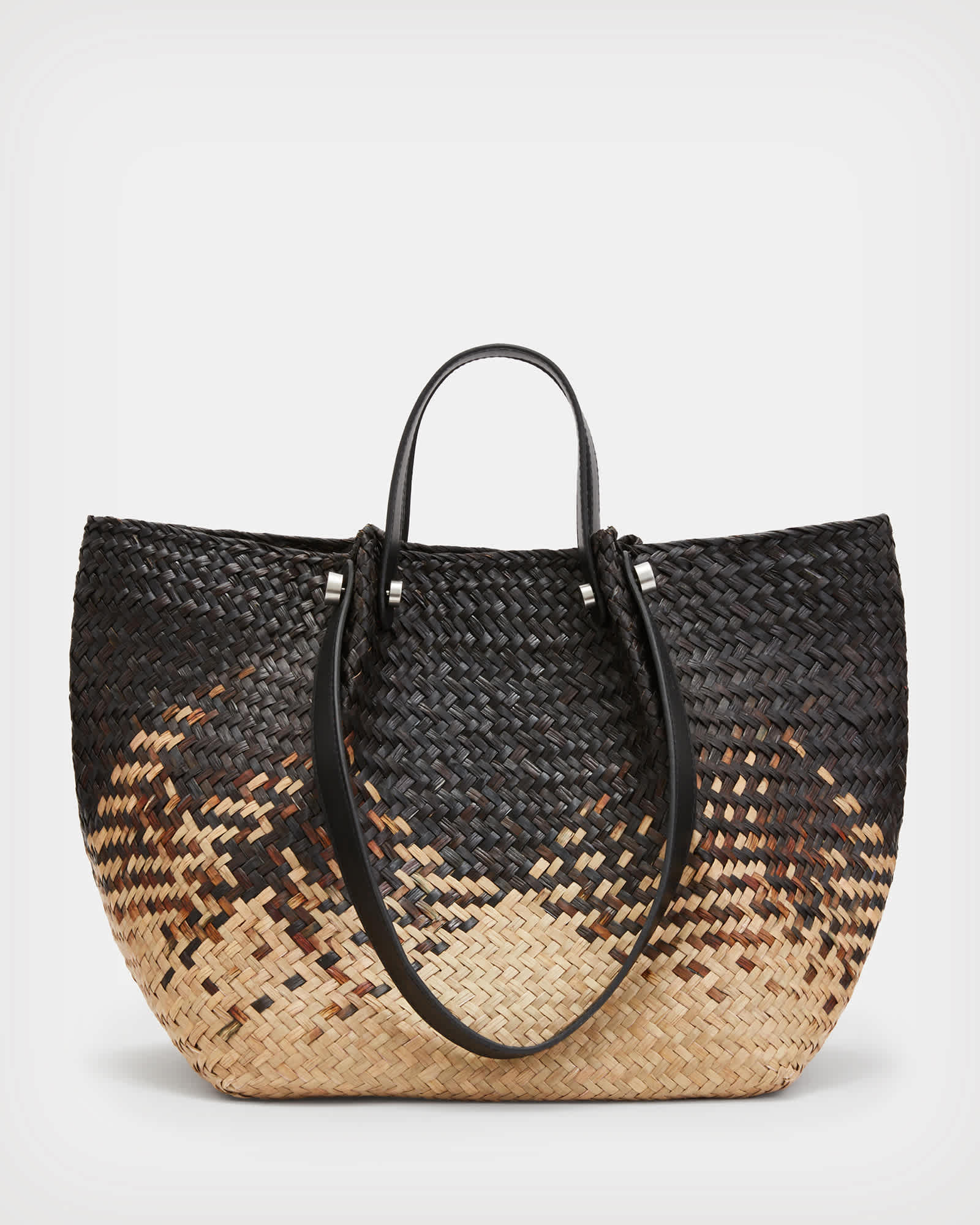 Allington Straw Tote Bag Natural/Black | ALLSAINTS US
